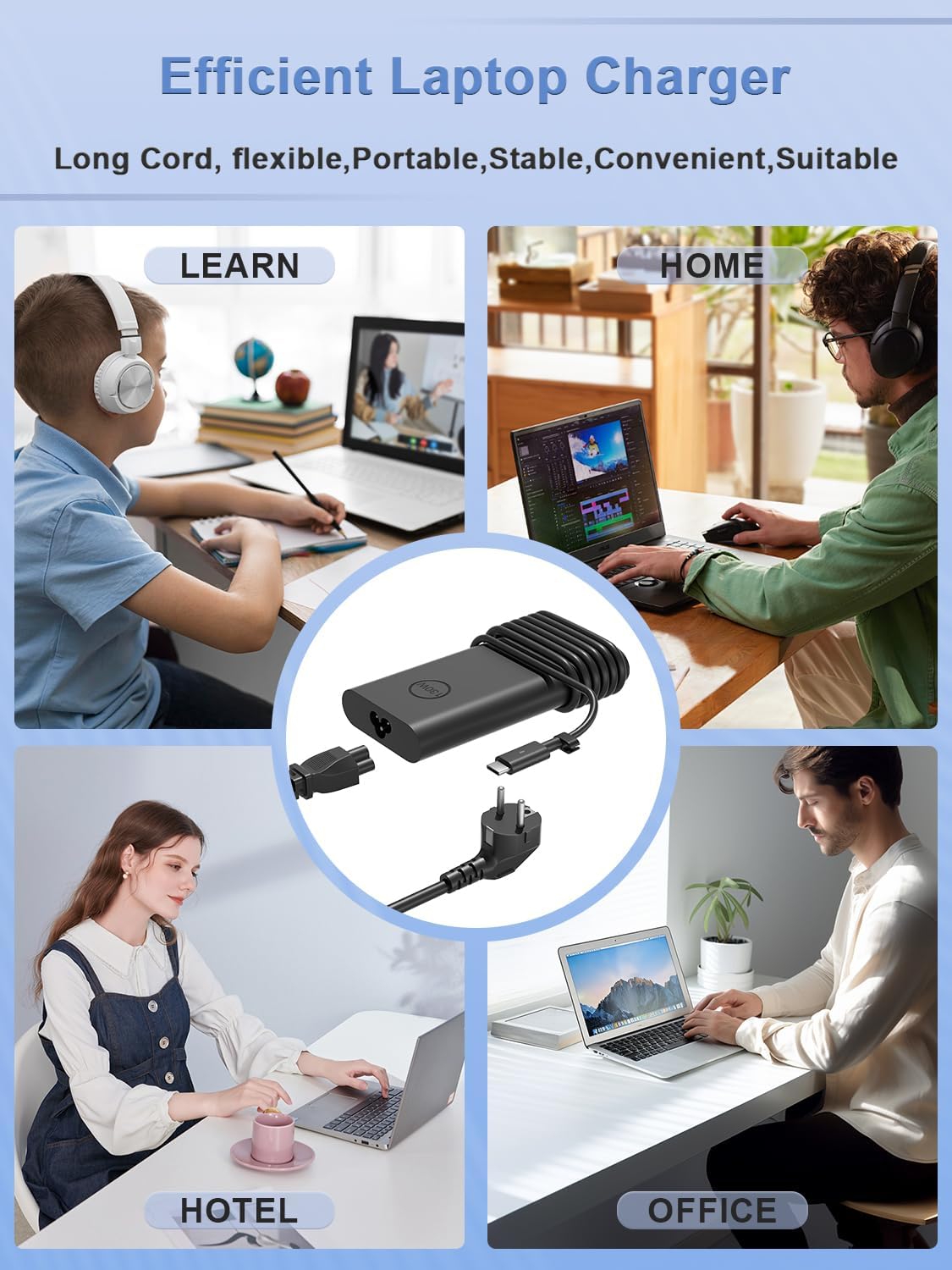 130W USB C Alimentation avec Dell Pro Max 14 16 Inspiron 16 14 Plus Latitude 5501 5511 5521 XPS 17 16 15 9730 9720 9710 9640 9530 9510 9500 Precision 5680 5770 5570 5530 5470 3551 3581 3571 6 130W USB C Alimentation avec Dell Pro Max 14 16 Inspiron 16 14 Plus Latitude 5501 5511 5521 XPS 17 16 15 9730 9720 9710 9640 9530 9510 9500 Precision 5680 5770 5570 5530 5470 3551 3581 3571 – Image 5