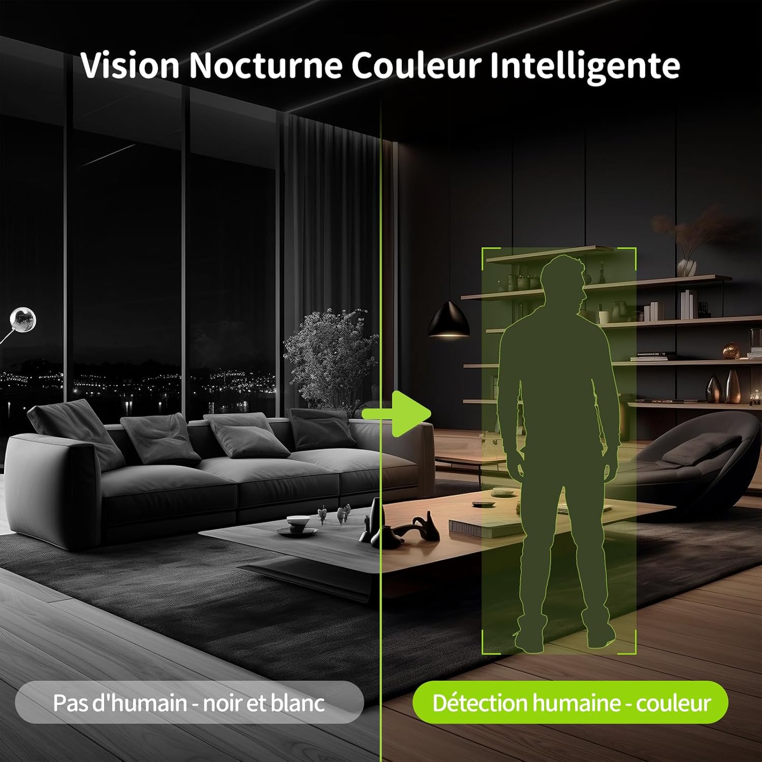 2K (3MP) Caméra de Sécurité Intérieure, 2-Pièce, 360° Surveillance 2.4GHz Wi-Fi, Vision Nocturne Couleur, Détection & Suivi Auto des Humains, Stockage Carte SD Sans Abonnement, Bébé/Animaux 8 2K (3MP) Caméra de Sécurité Intérieure, 2-Pièce, 360° Surveillance 2.4GHz Wi-Fi, Vision Nocturne Couleur, Détection & Suivi Auto des Humains, Stockage Carte SD Sans Abonnement, Bébé/Animaux – Image 7