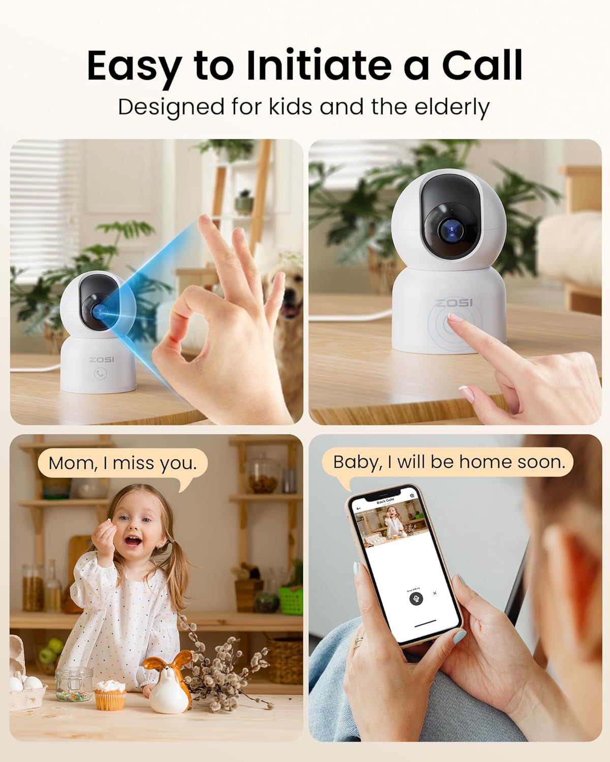 ZOSI Lot de 2 Caméra Surveillance Intérieure WiFi 3MP 2,4G/5Ghz, PT Caméra IP Vue à 360°, Détection et Suivi de Personne, Appel en Un Clic et Audio Bidirectionnel, Stockage Local/Cloud, C518 6 ZOSI Lot de 2 Caméra Surveillance Intérieure WiFi 3MP 2,4G/5Ghz, PT Caméra IP Vue à 360°, Détection et Suivi de Personne, Appel en Un Clic et Audio Bidirectionnel, Stockage Local/Cloud, C518 – Image 5