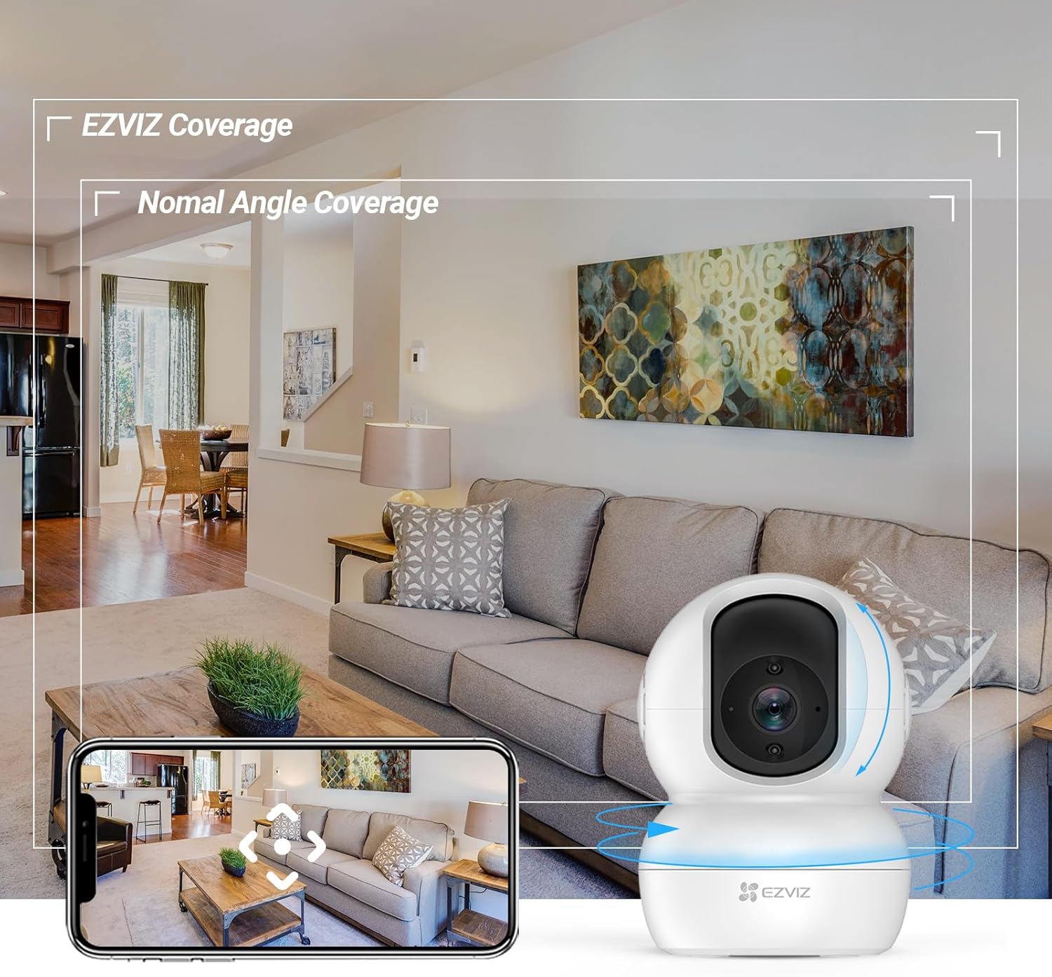 EZVIZ Caméra Surveillance WiFi Intérieure 360°, FHD 1080P, Camera WiFi 2.4Ghz, Vision Nocturne, Détection de Mouvement Suivi Intelligent, Audio Bidirectionnel, Compatible avec Alexa pour Bébé/Animaux 8 EZVIZ Caméra Surveillance WiFi Intérieure 360°, FHD 1080P, Camera WiFi 2.4Ghz, Vision Nocturne, Détection de Mouvement Suivi Intelligent, Audio Bidirectionnel, Compatible avec Alexa pour Bébé/Animaux – Image 7