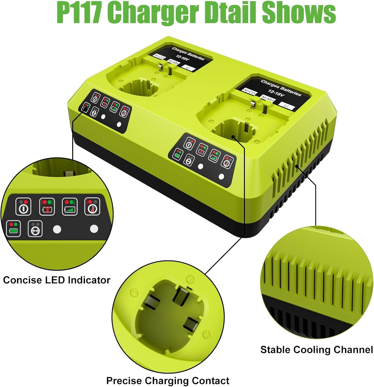 2X 18V 5,5Ah Batteries de Remplacement pour Ryobi One+ Chargeur Double Port 6 A DC18RD Compatible avec Ryobi P108 RB18L50 RB18L25 RB18L40 RB18L20 RB18L15 RB18L13 P102 P103 P104 P105 P106 P107 7 2X 18V 5,5Ah Batteries de Remplacement pour Ryobi One+ Chargeur Double Port 6 A DC18RD Compatible avec Ryobi P108 RB18L50 RB18L25 RB18L40 RB18L20 RB18L15 RB18L13 P102 P103 P104 P105 P106 P107 – Image 6