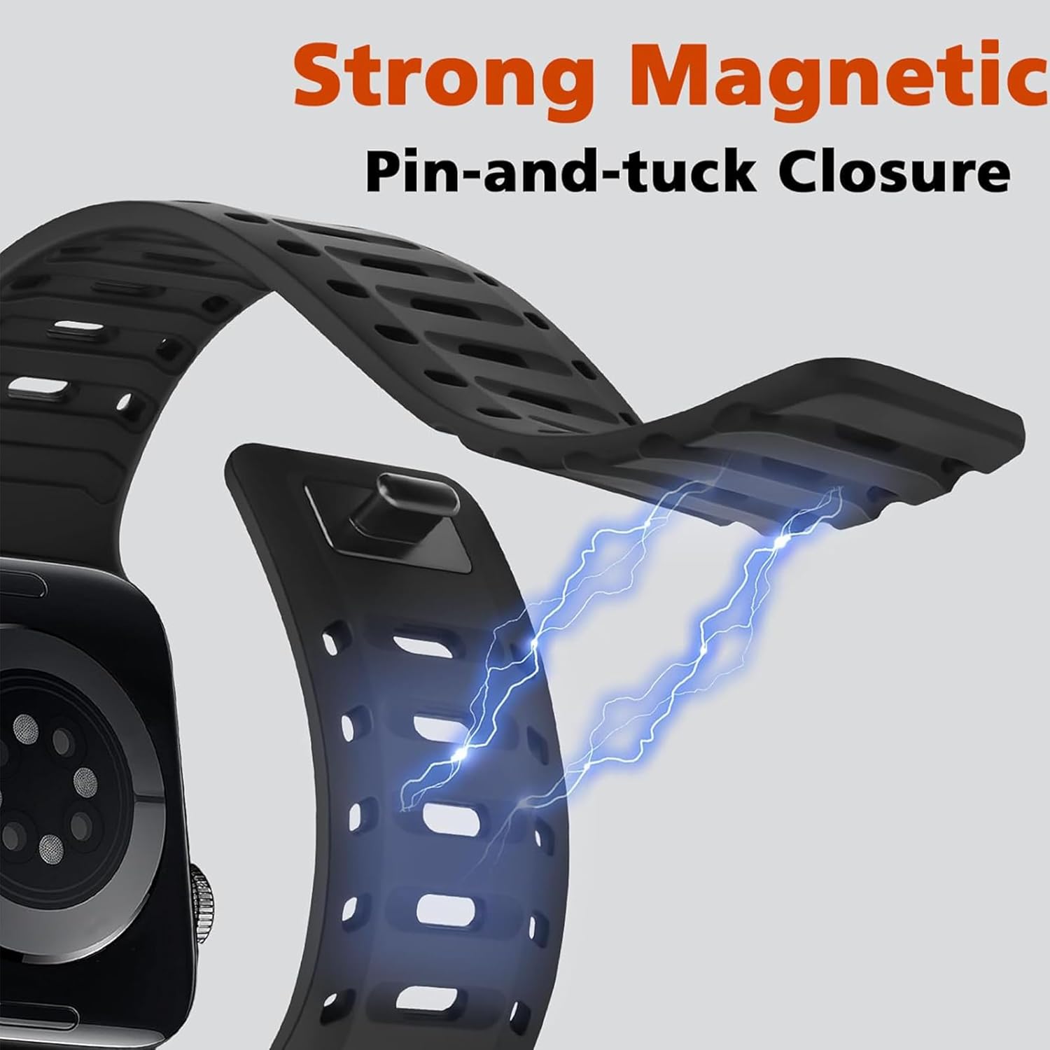 Bracelet magnétique compatible avec Oneplus Watch 3-47 mm, 22 mm - Bracelet sport en silicone souple compatible avec OnePlus Watch 3 47 mm, 2 46 mm, 2R / 1 Smartwatch 5 Bracelet magnétique compatible avec Oneplus Watch 3-47 mm, 22 mm - Bracelet sport en silicone souple compatible avec OnePlus Watch 3 47 mm, 2 46 mm, 2R / 1 Smartwatch – Image 4