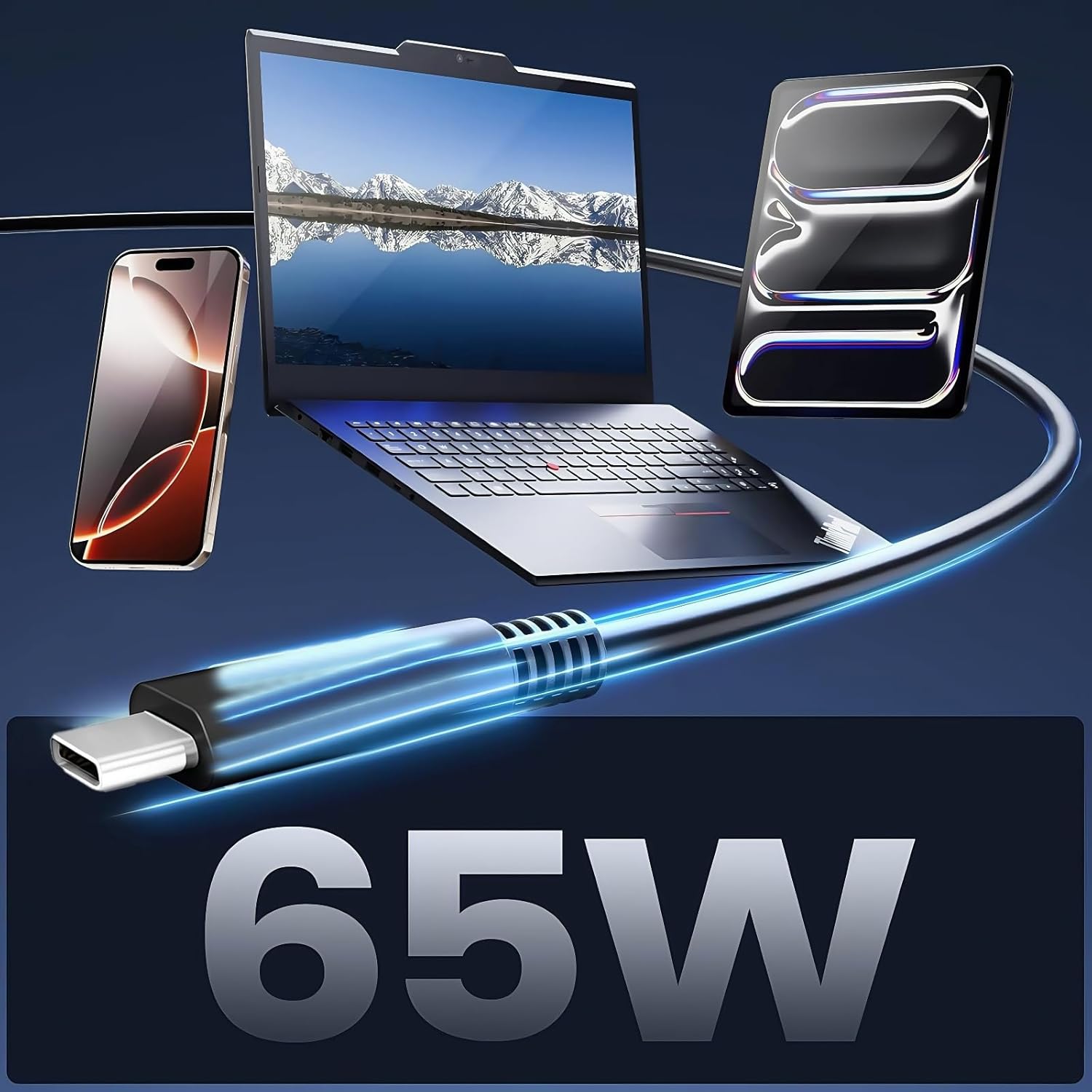 Remplacement Dell 65W USB-C Chargeur Ordinateur Portable, Applicable à Dell Latitude 5540 5420 7400 5440 7440 3540 5520 7420 5430 7390 7320 5530 7430 3440 7340 5320 7410 7330 7530 XPS 13 6 Remplacement Dell 65W USB-C Chargeur Ordinateur Portable, Applicable à Dell Latitude 5540 5420 7400 5440 7440 3540 5520 7420 5430 7390 7320 5530 7430 3440 7340 5320 7410 7330 7530 XPS 13 – Image 5