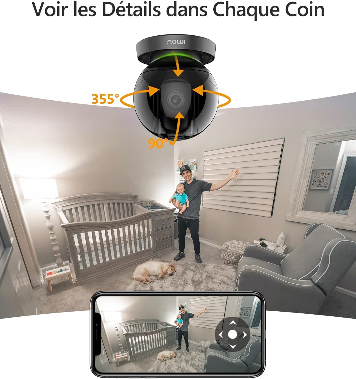 2022 Version Imou Caméra Surveillance WiFi Interieur 2.5K Caméra 360° Connectée Caméra IP sans Fil Détection Humaine Suivi Intelligent Mode Privé Audio Bidirectionnel Compatible Alexa pour Bébé Animal 8 2022 Version Imou Caméra Surveillance WiFi Interieur 2.5K Caméra 360° Connectée Caméra IP sans Fil Détection Humaine Suivi Intelligent Mode Privé Audio Bidirectionnel Compatible Alexa pour Bébé Animal – Image 7