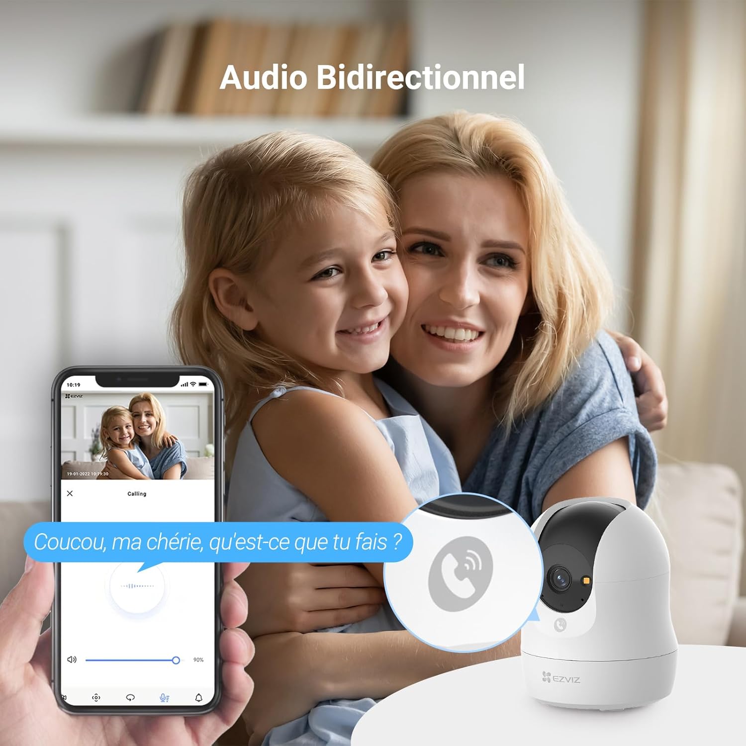 EZVIZ 3K Caméra Surveillance WiFi Intérieure 360 °, Camera Bébé avec WiFi 2.4Ghz, Détection Humain, Vision Nocturne Couleur avec WDR, Suivi Auto-Zoom, C6N G1 3K 8 EZVIZ 3K Caméra Surveillance WiFi Intérieure 360 °, Camera Bébé avec WiFi 2.4Ghz, Détection Humain, Vision Nocturne Couleur avec WDR, Suivi Auto-Zoom, C6N G1 3K – Image 7