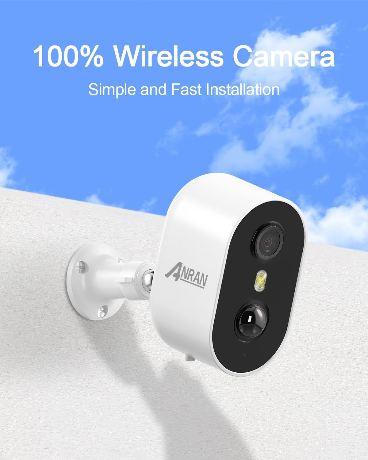 ANRAN 2K Caméra Surveillance WiFi sans Fil Batterie, Extérieure/Intérieure, Audio Bidirectionnel, Vision Nocturne Couleur, Sirène d'alarme, Audio Bidirectionnel, PIR Alerte Instantanée, Alexa 5 ANRAN 2K Caméra Surveillance WiFi sans Fil Batterie, Extérieure/Intérieure, Audio Bidirectionnel, Vision Nocturne Couleur, Sirène d'alarme, Audio Bidirectionnel, PIR Alerte Instantanée, Alexa – Image 4