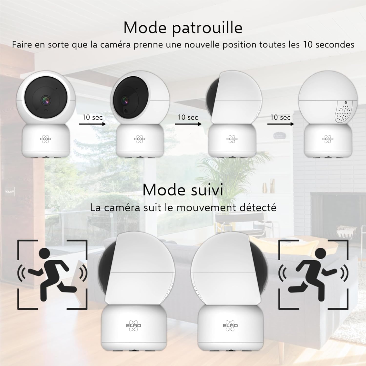 Caméra de sécurité IP WiFi intérieure ELRO CI5000 avec capteur de Mouvement et Vision Nocturne Caméra de sécurité Full HD 1080P avec sirène 12 Caméra de sécurité IP WiFi intérieure ELRO CI5000 avec capteur de Mouvement et Vision Nocturne Caméra de sécurité Full HD 1080P avec sirène – Image 11