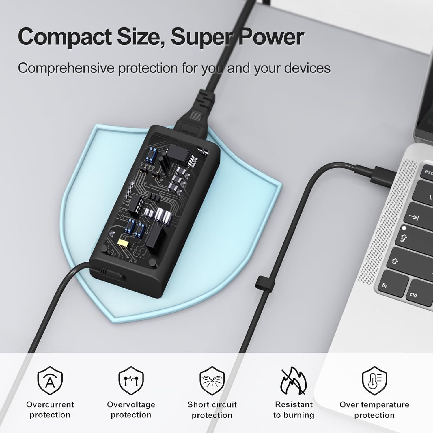 SCOVEE 65W USB C Chargeur,Compatible Dell Ordinateur Portable Chargeur,pour Dell Latitude 3440 3540 5420 5430 5440 5520 5530 5540 7430 7440 XPS 13,ChromeBook 3100,Type C Power Adaptateur 6 SCOVEE 65W USB C Chargeur,Compatible Dell Ordinateur Portable Chargeur,pour Dell Latitude 3440 3540 5420 5430 5440 5520 5530 5540 7430 7440 XPS 13,ChromeBook 3100,Type C Power Adaptateur – Image 5