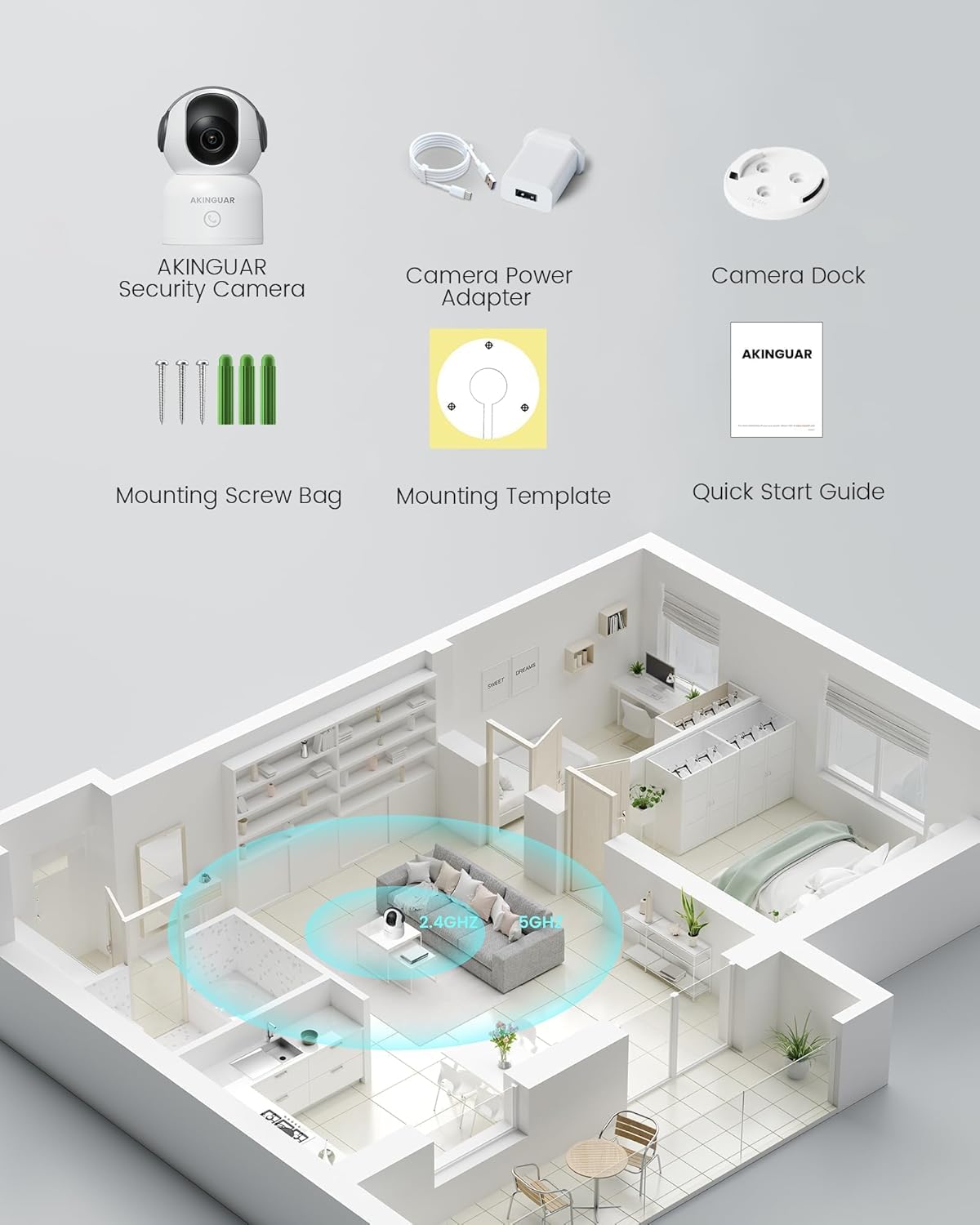 2K(3MP) Caméra Surveillance WiFi intérieure 360° Pan&Tilt Caméra IP, Vision Nocturne, Audio Bidirectionnel, Détection Humaine AI, avec Carte Mémoire de 32 Go (Noir + Carte mémoire 32 Go) 8 2K(3MP) Caméra Surveillance WiFi intérieure 360° Pan&Tilt Caméra IP, Vision Nocturne, Audio Bidirectionnel, Détection Humaine AI, avec Carte Mémoire de 32 Go (Noir + Carte mémoire 32 Go) – Image 7