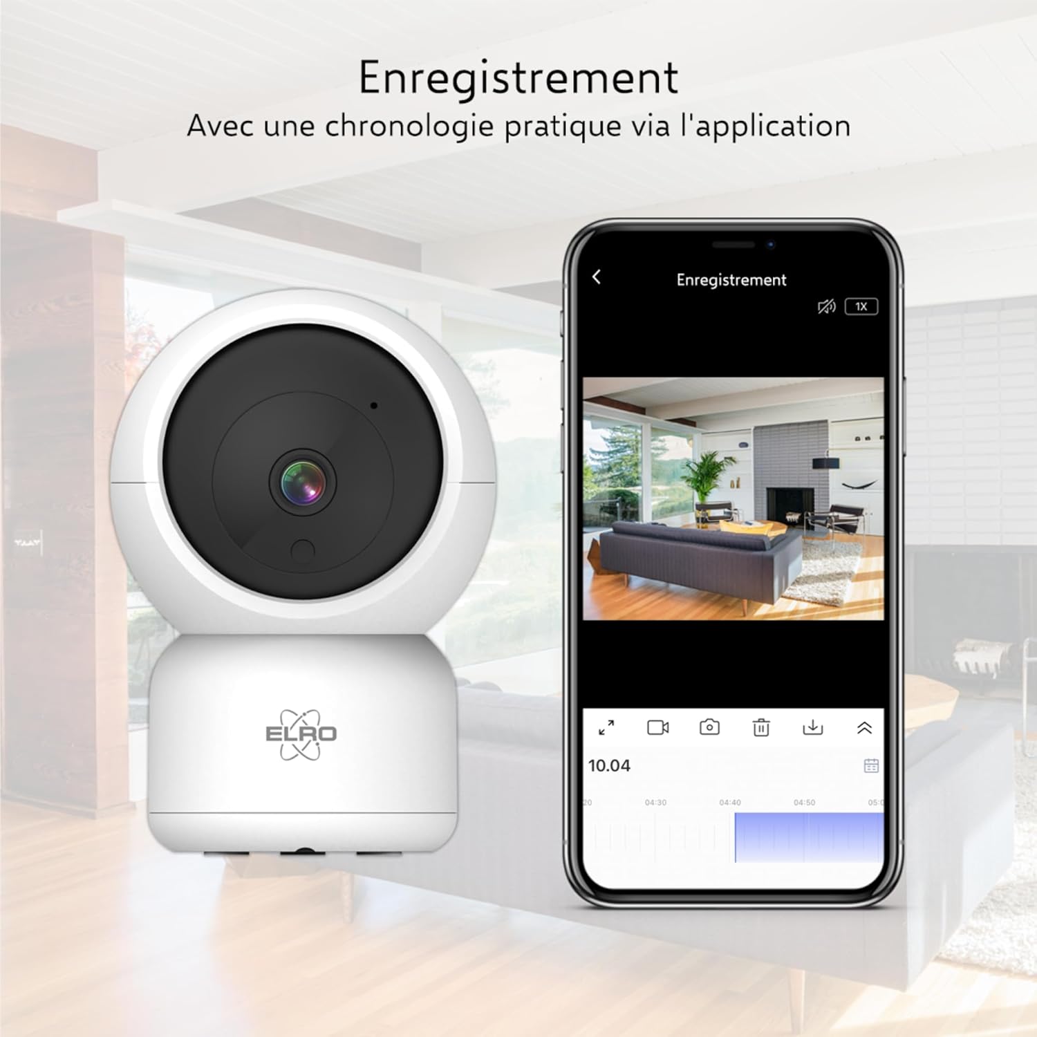 Caméra de sécurité IP WiFi intérieure ELRO CI5000 avec capteur de Mouvement et Vision Nocturne Caméra de sécurité Full HD 1080P avec sirène 10 Caméra de sécurité IP WiFi intérieure ELRO CI5000 avec capteur de Mouvement et Vision Nocturne Caméra de sécurité Full HD 1080P avec sirène – Image 9