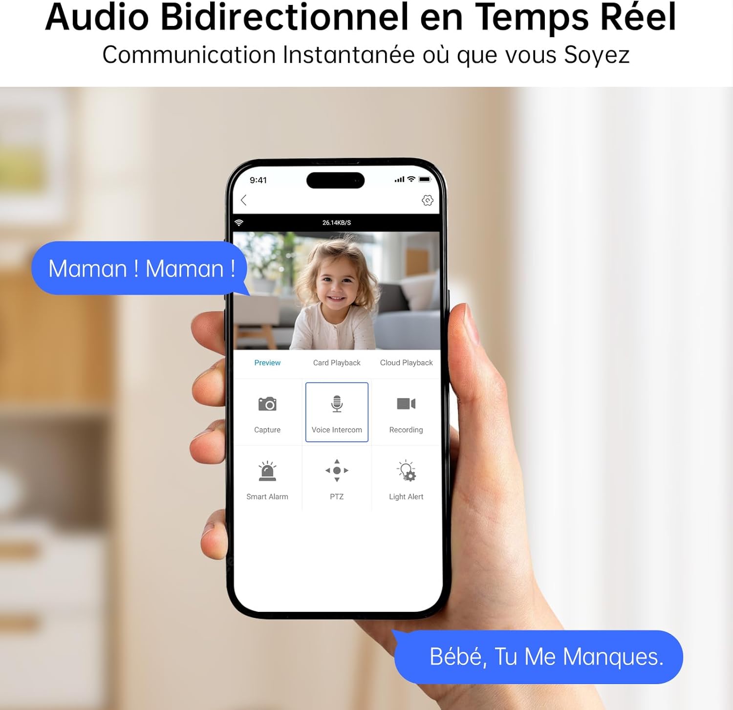 2K 3MP Camera Interieur 2.4/5GHz Camera Surveillance WiFi avec Détection de Mouvement, Vision Nocturne, Audio Bidirectionne Compatible avec Alexa pour Bébé/Animal/Maison (2 pièces) 7 2K 3MP Camera Interieur 2.4/5GHz Camera Surveillance WiFi avec Détection de Mouvement, Vision Nocturne, Audio Bidirectionne Compatible avec Alexa pour Bébé/Animal/Maison (2 pièces) – Image 6