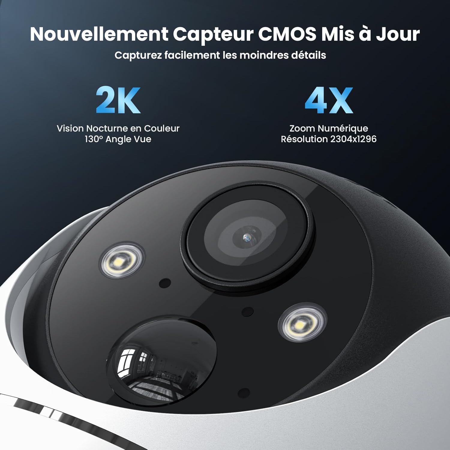 ieGeek 2K Caméra Surveillance WiFi Extérieure sans Fil Solaire, 360° PTZ Caméra IP Batterie, Vision Nocturne Couleur, PIR Détection de Mouvement, Sirène d'alarme, Audio Bidirectionnel, IP65, ZS-GX1S 5 ieGeek 2K Caméra Surveillance WiFi Extérieure sans Fil Solaire, 360° PTZ Caméra IP Batterie, Vision Nocturne Couleur, PIR Détection de Mouvement, Sirène d'alarme, Audio Bidirectionnel, IP65, ZS-GX1S – Image 4