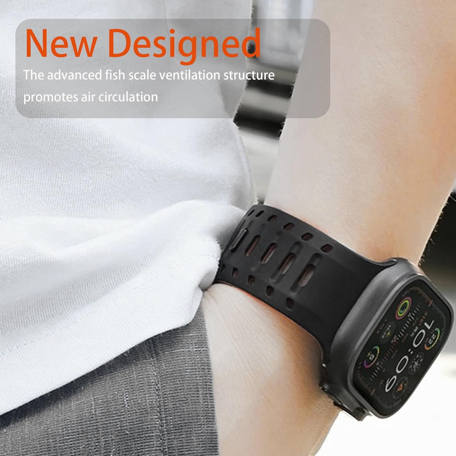 Bracelet magnétique compatible avec Oneplus Watch 3-47 mm, 22 mm - Bracelet sport en silicone souple compatible avec OnePlus Watch 3 47 mm, 2 46 mm, 2R / 1 Smartwatch 3 Bracelet magnétique compatible avec Oneplus Watch 3-47 mm, 22 mm - Bracelet sport en silicone souple compatible avec OnePlus Watch 3 47 mm, 2 46 mm, 2R / 1 Smartwatch – Image 2