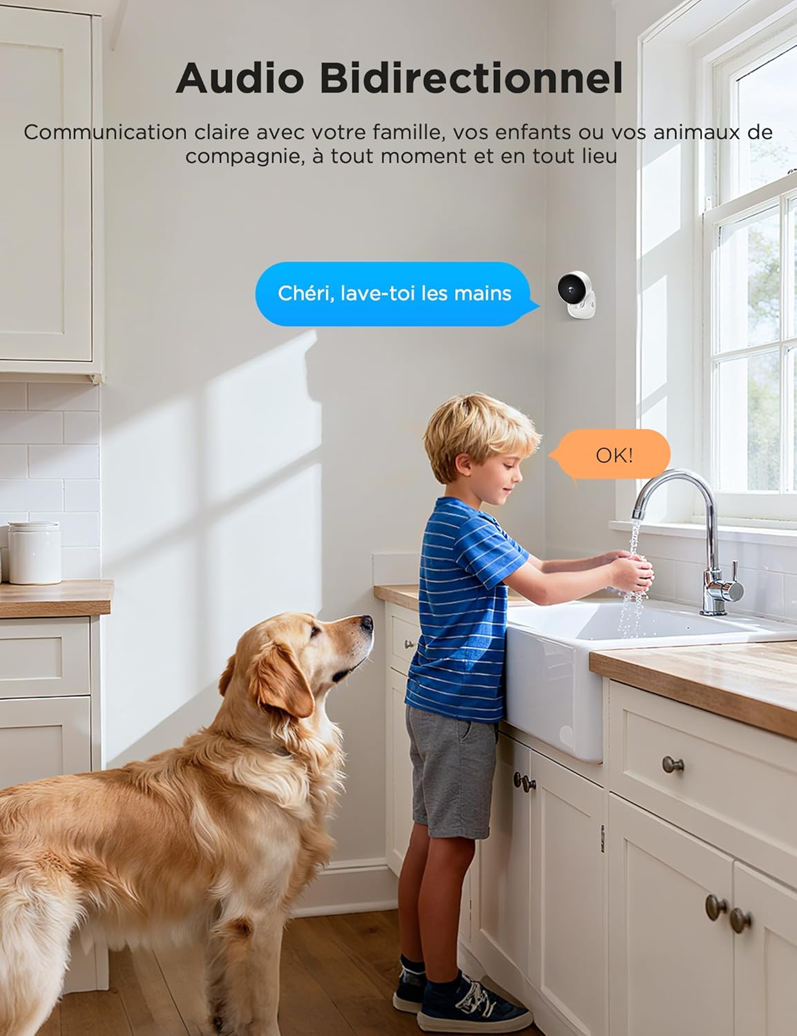 WOLFANG Camera Surveillance WiFi Interieur 1080P avec IR-Vision Nocturne, Détection de Mouvement et Son, Audio Bidirectionnel, Alerte en Temps réel, Compatible avec Alexa,SD et Cloud, Pack de 4 8 WOLFANG Camera Surveillance WiFi Interieur 1080P avec IR-Vision Nocturne, Détection de Mouvement et Son, Audio Bidirectionnel, Alerte en Temps réel, Compatible avec Alexa,SD et Cloud, Pack de 4 – Image 7