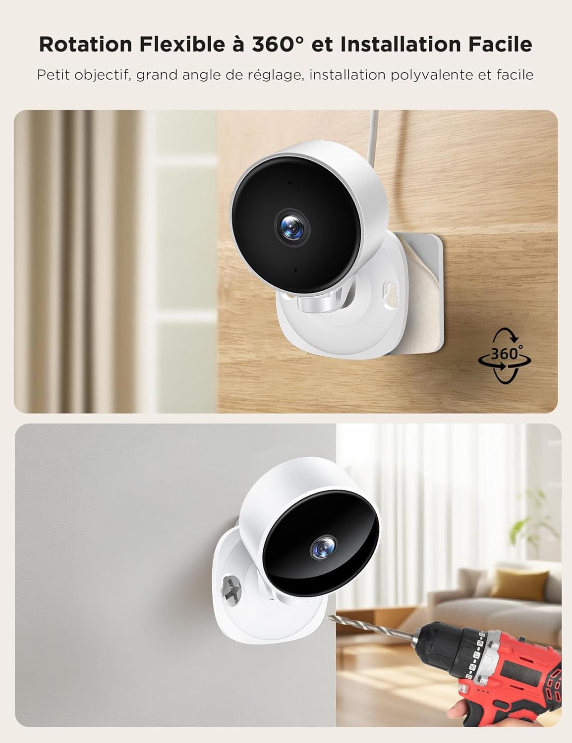 WOLFANG Camera Surveillance WiFi Interieur 1080P avec IR-Vision Nocturne, Détection de Mouvement et Son, Audio Bidirectionnel, Alerte en Temps réel, Compatible avec Alexa,SD et Cloud, Pack de 4 7 WOLFANG Camera Surveillance WiFi Interieur 1080P avec IR-Vision Nocturne, Détection de Mouvement et Son, Audio Bidirectionnel, Alerte en Temps réel, Compatible avec Alexa,SD et Cloud, Pack de 4 – Image 6