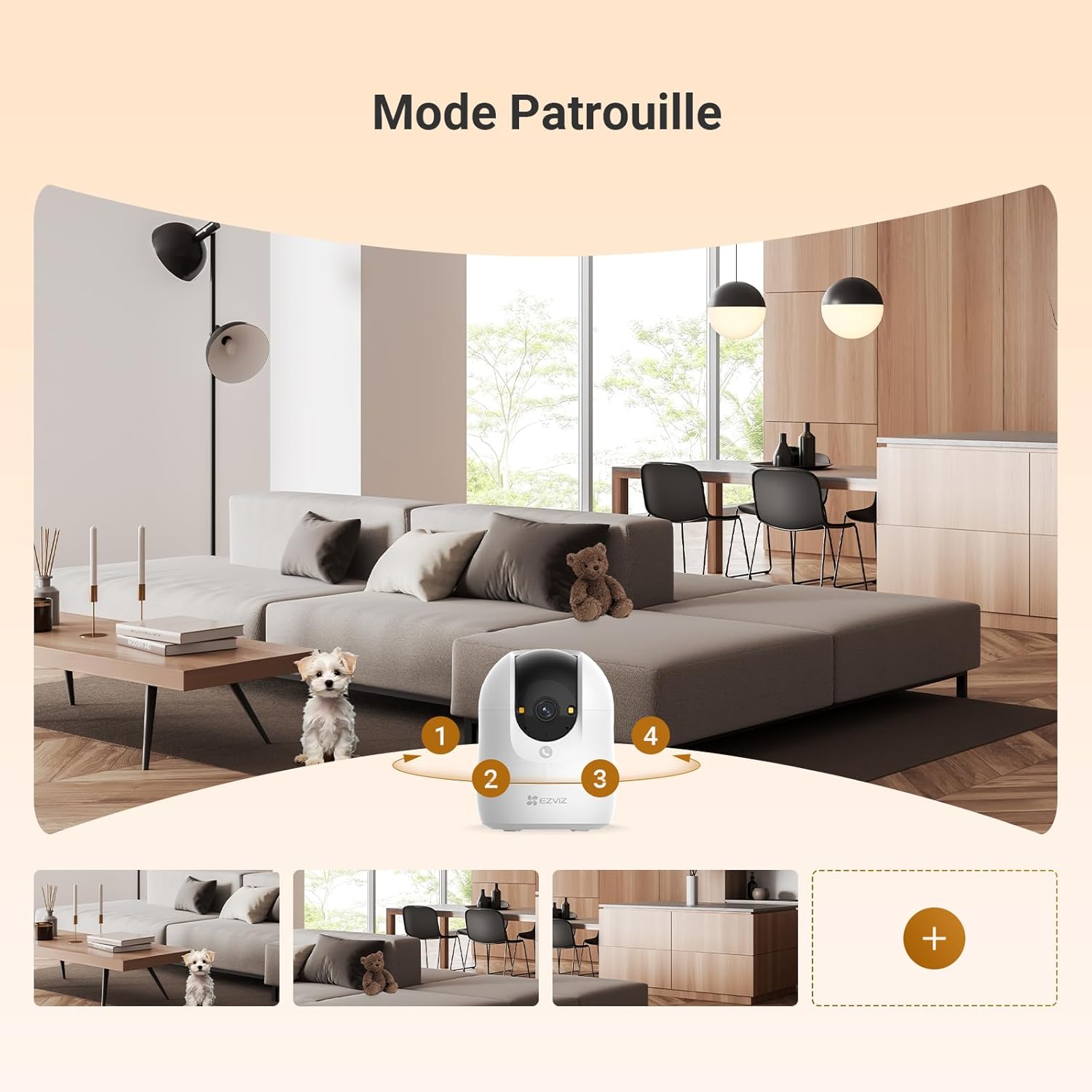 EZVIZ 3K Caméra Surveillance WiFi Intérieure 360 °, Camera Bébé avec WiFi 2.4Ghz, Détection Humain, Vision Nocturne Couleur avec WDR, Suivi Auto-Zoom, C6N G1 3K 10 EZVIZ 3K Caméra Surveillance WiFi Intérieure 360 °, Camera Bébé avec WiFi 2.4Ghz, Détection Humain, Vision Nocturne Couleur avec WDR, Suivi Auto-Zoom, C6N G1 3K – Image 9