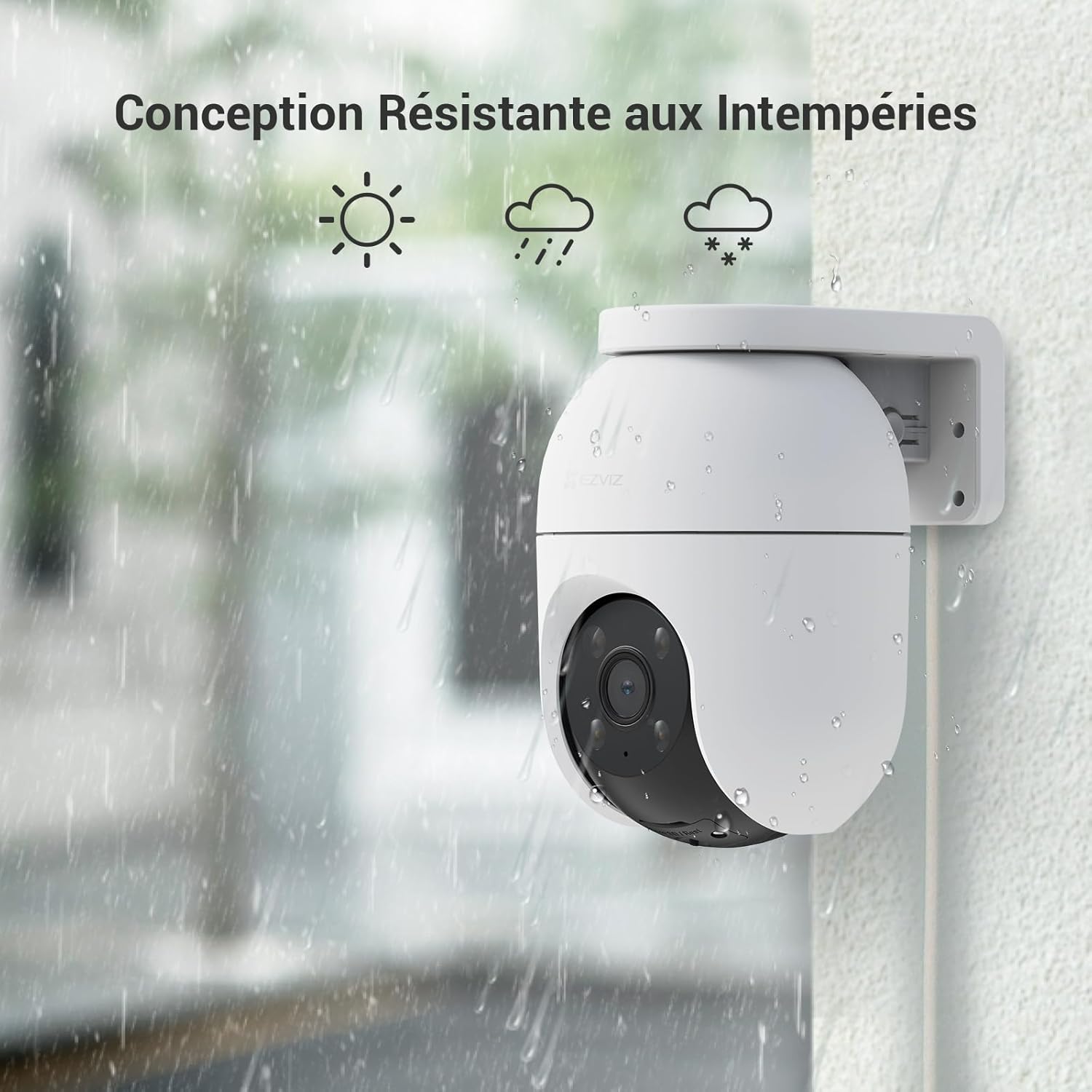 EZVIZ C8c 5MP Caméra Surveillance WiFi Extérieure à 360° avec Suivi Auto-Zoom, Détection de Forme Humaine/Véhicule, Vision Nocturne en Couleur, Audio Bidirectionnel, IP65 Etanche, Défense Active 9 EZVIZ C8c 5MP Caméra Surveillance WiFi Extérieure à 360° avec Suivi Auto-Zoom, Détection de Forme Humaine/Véhicule, Vision Nocturne en Couleur, Audio Bidirectionnel, IP65 Etanche, Défense Active – Image 8