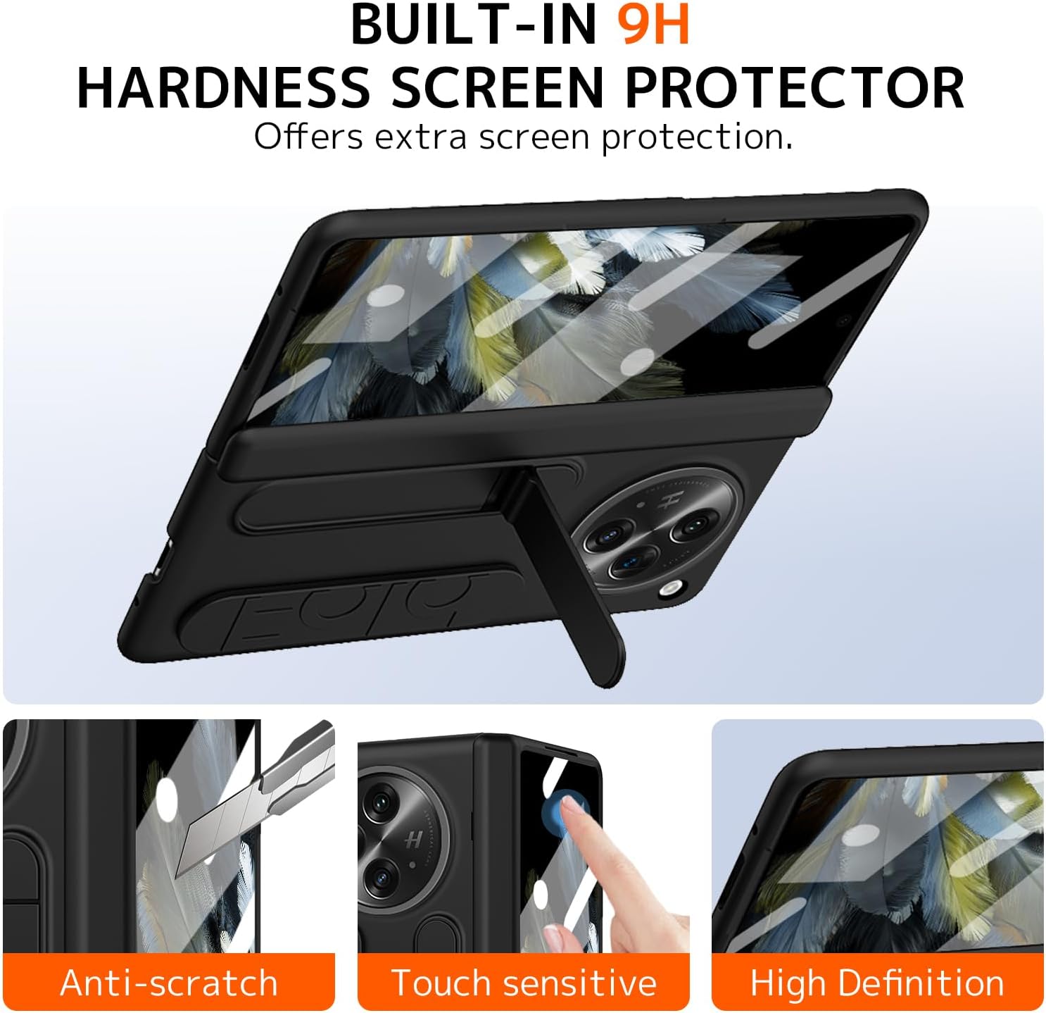 Ninki Coque OnePlus Open Bracelet de protection d'écran Noir 3 Ninki Coque OnePlus Open Bracelet de protection d'écran Noir – Image 2