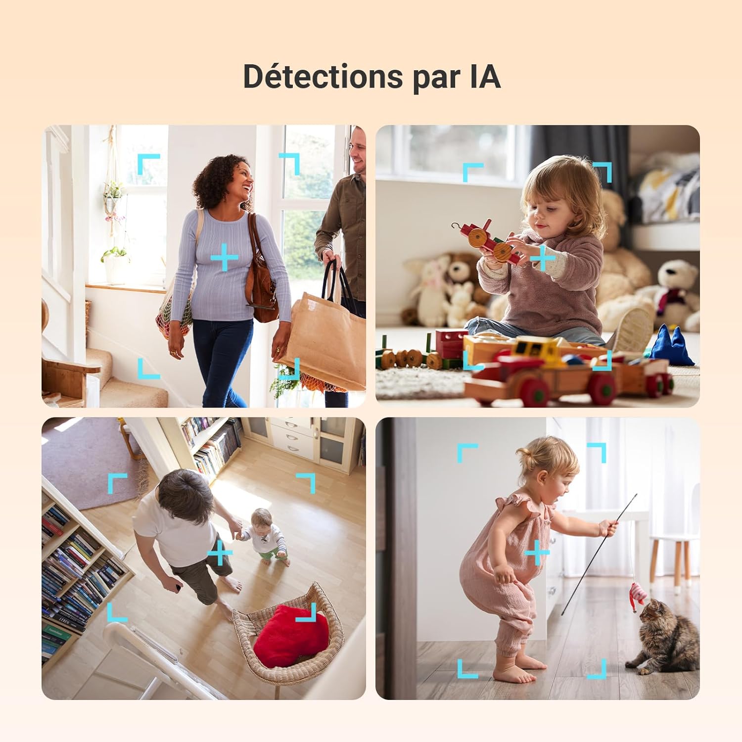 EZVIZ 3K Caméra Surveillance WiFi Intérieure 360 °, Camera Bébé avec WiFi 2.4Ghz, Détection Humain, Vision Nocturne Couleur avec WDR, Suivi Auto-Zoom, C6N G1 3K 6 EZVIZ 3K Caméra Surveillance WiFi Intérieure 360 °, Camera Bébé avec WiFi 2.4Ghz, Détection Humain, Vision Nocturne Couleur avec WDR, Suivi Auto-Zoom, C6N G1 3K – Image 5