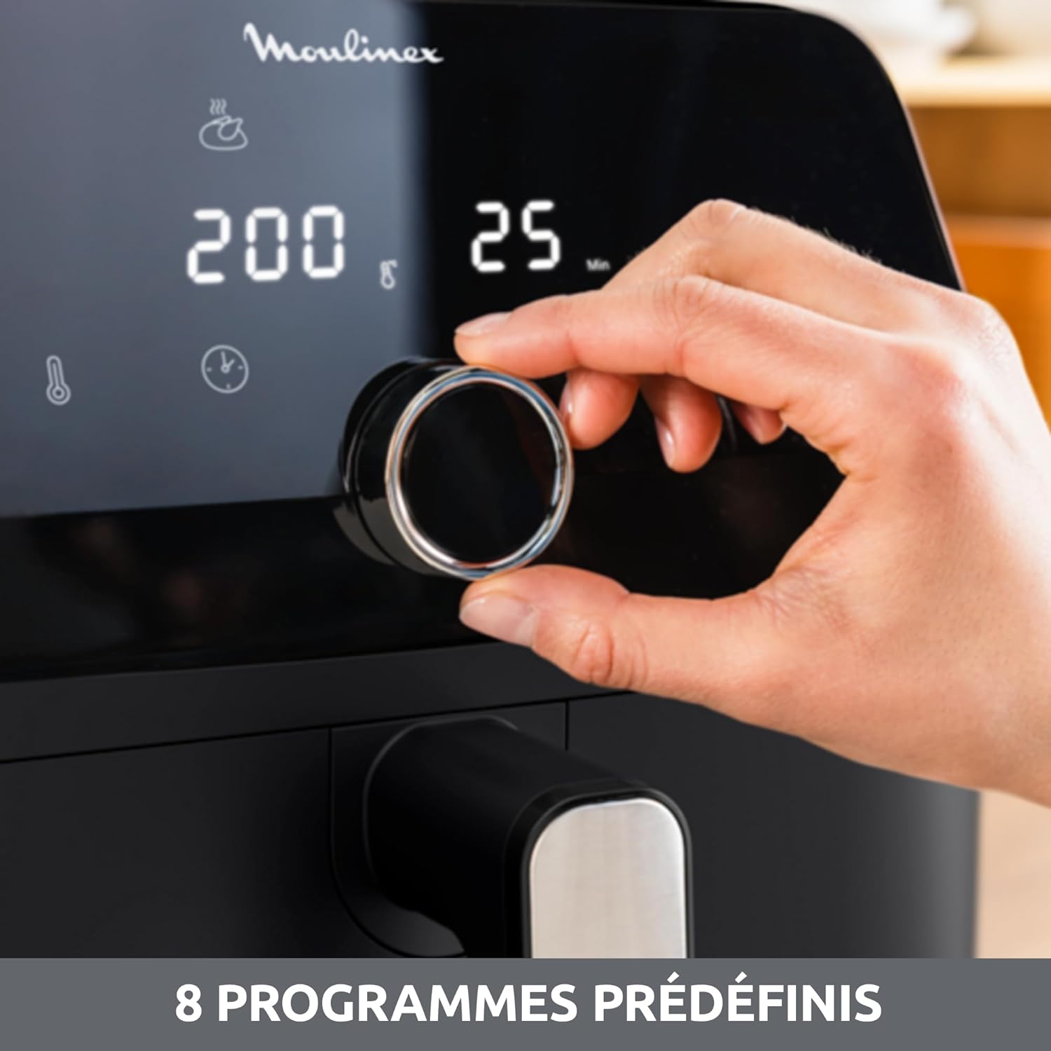 Moulinex Easy Fry Mega, air fryer compact, Mono tiroir 7.5 L, Jusqu’à 8 personnes, 8 programmes, noir EZ8558F0 6 Moulinex Easy Fry Mega, air fryer compact, Mono tiroir 7.5 L, Jusqu’à 8 personnes, 8 programmes, noir EZ8558F0 – Image 5