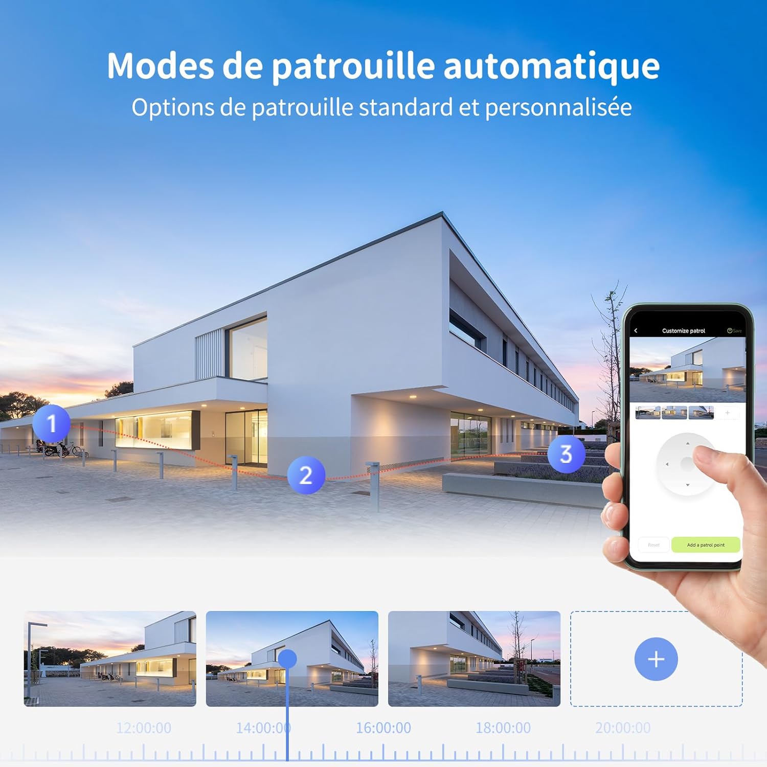 2K+2K (3MP+3MP) Caméra Surveillance Extérieure à Double Objectif, 2,4 GHz Wi-FI, 360° Sécurité, Stockage Carte 512 Go, Suivi Auto, Détection Humaine par IA, Vision Nocturne Couleur (D320) 8 2K+2K (3MP+3MP) Caméra Surveillance Extérieure à Double Objectif, 2,4 GHz Wi-FI, 360° Sécurité, Stockage Carte 512 Go, Suivi Auto, Détection Humaine par IA, Vision Nocturne Couleur (D320) – Image 7