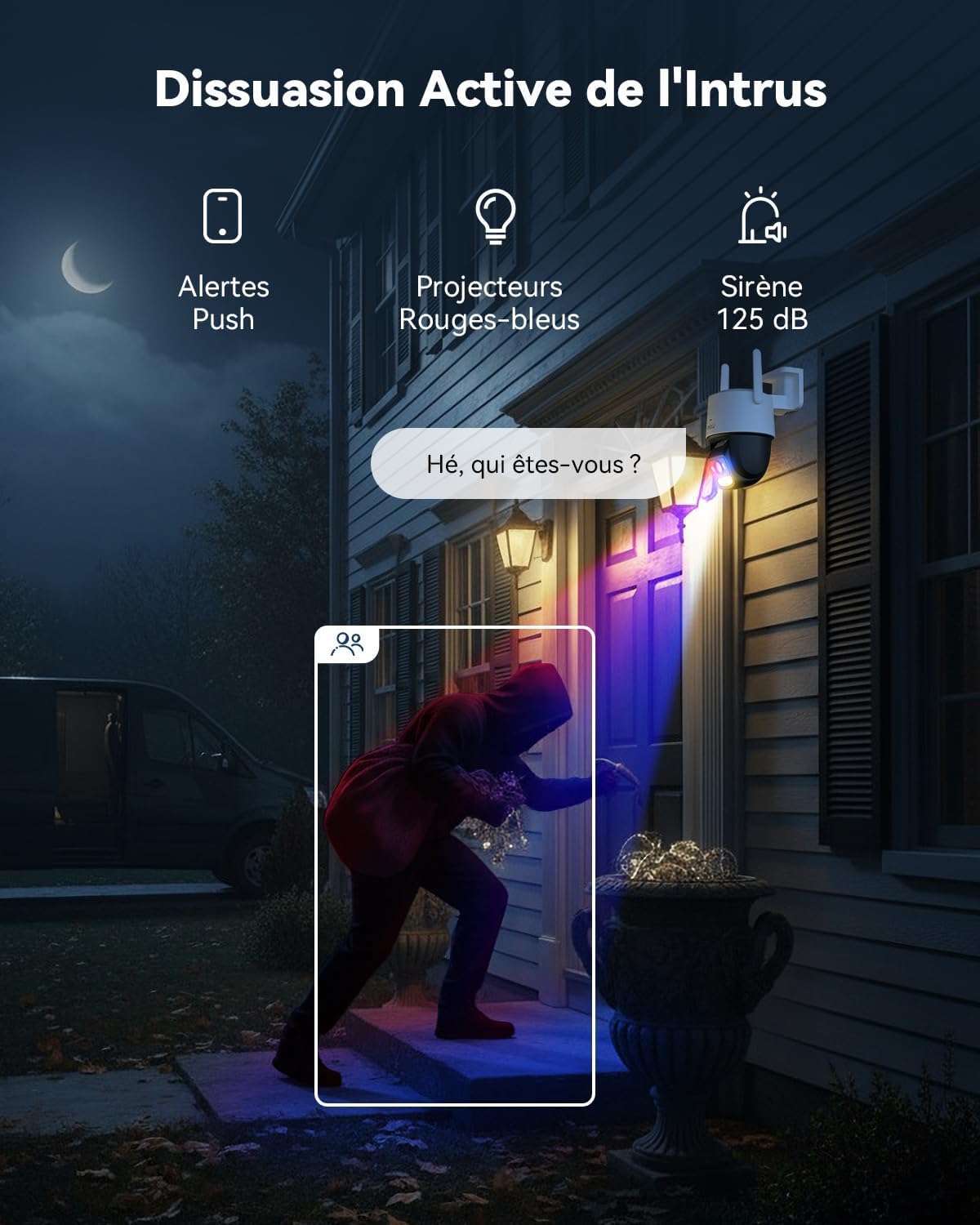 Imou 6MP Caméra PoE Extérieure avec WiFi 2.4G/5GHz, Caméra de Surveillance Extérieur avec Vision Nocturne Couleur de Jour, Détection Personne/Véhicule, Suivi Intelligent, Audio Bidirectionnel, Etanche 8 Imou 6MP Caméra PoE Extérieure avec WiFi 2.4G/5GHz, Caméra de Surveillance Extérieur avec Vision Nocturne Couleur de Jour, Détection Personne/Véhicule, Suivi Intelligent, Audio Bidirectionnel, Etanche – Image 7