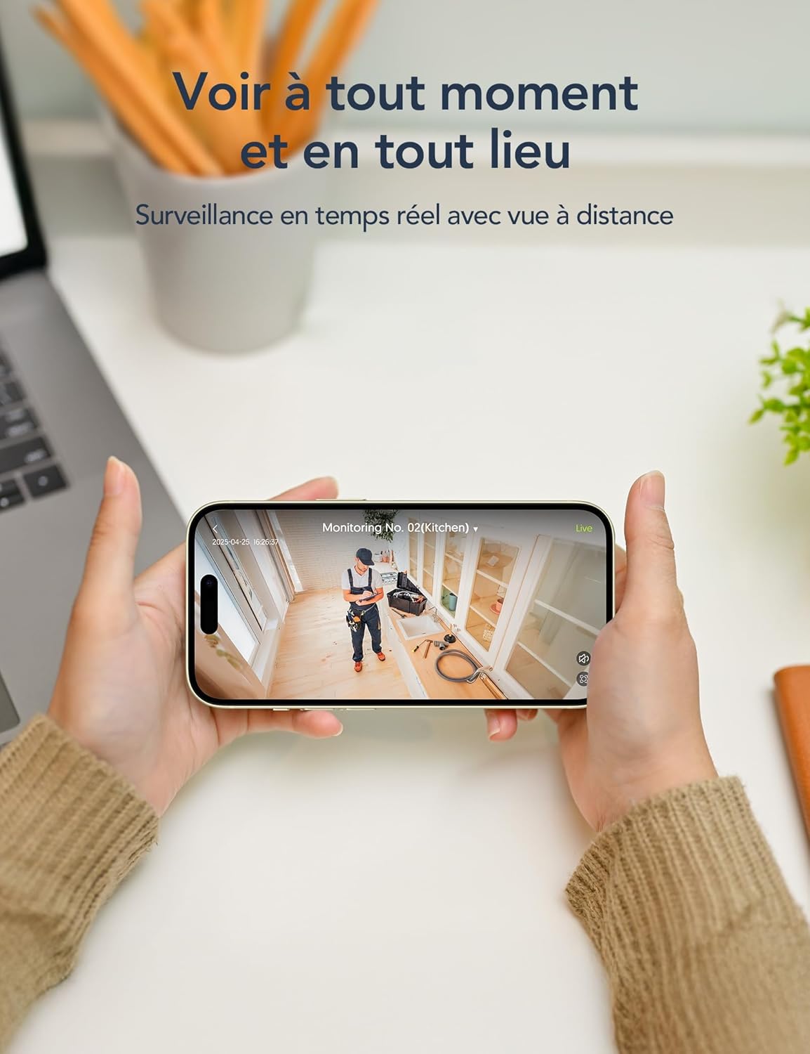 GNCC 4 Pack Camera Surveillance WiFi Interieur, 1080P Caméra Intérieur pour Bebe/Animaux, Vision Nocturne, AI Détection, Audio Bidirectionnel, Compatible Alexa, Abonnement Cloud/SD Local, 2,4GHz WiFi 5 GNCC 4 Pack Camera Surveillance WiFi Interieur, 1080P Caméra Intérieur pour Bebe/Animaux, Vision Nocturne, AI Détection, Audio Bidirectionnel, Compatible Alexa, Abonnement Cloud/SD Local, 2,4GHz WiFi – Image 4