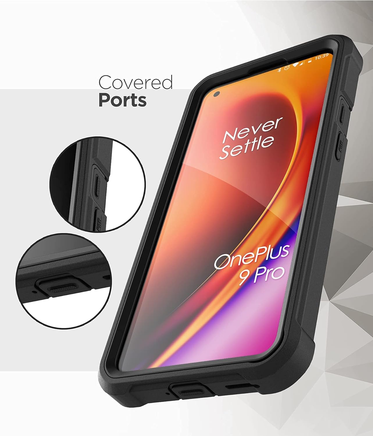 ENCASED Falcon Armor Coque pour OnePlus 9 avec Protecteur d'écran, Coque de Protection intégrale avec Protecteur d'écran intégré (Noir) (OnePlus 9 Pro) 7 ENCASED Falcon Armor Coque pour OnePlus 9 avec Protecteur d'écran, Coque de Protection intégrale avec Protecteur d'écran intégré (Noir) (OnePlus 9 Pro) – Image 6