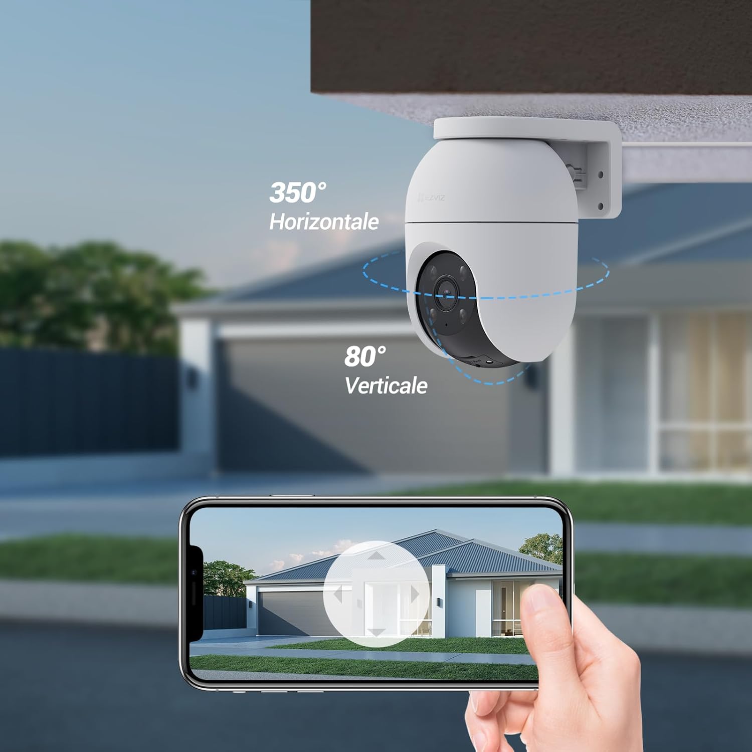 EZVIZ C8c 5MP Caméra Surveillance WiFi Extérieure à 360° avec Suivi Auto-Zoom, Détection de Forme Humaine/Véhicule, Vision Nocturne en Couleur, Audio Bidirectionnel, IP65 Etanche, Défense Active 4 EZVIZ C8c 5MP Caméra Surveillance WiFi Extérieure à 360° avec Suivi Auto-Zoom, Détection de Forme Humaine/Véhicule, Vision Nocturne en Couleur, Audio Bidirectionnel, IP65 Etanche, Défense Active – Image 3