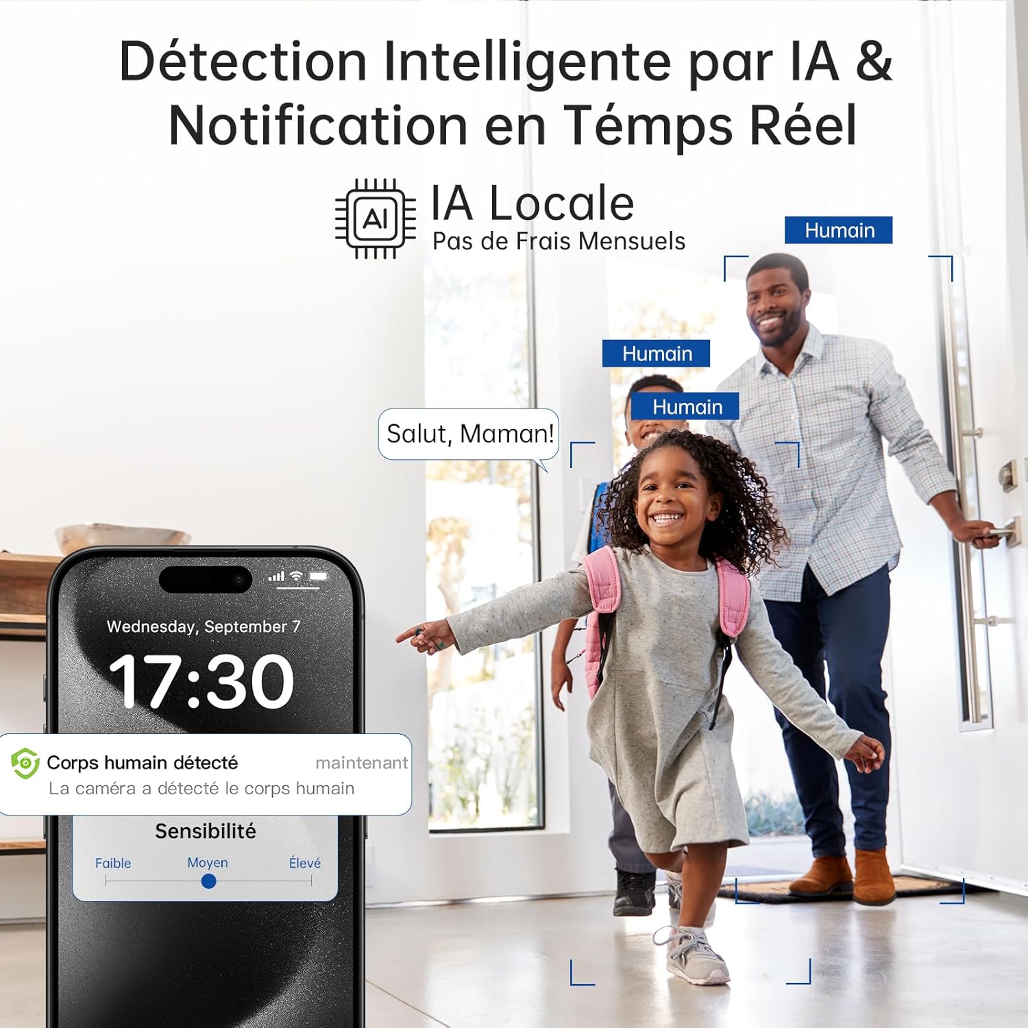 SYMYNELEC 2K 4MP Caméra de Surveillance Intérieure WiFi 5GHz/2,4GHz, Caméra de Sécurité 360° avec Détection Humaine AI, Vision Nocturne, Audio Bidirectionnel pour Bébé/Animaux, Compatible avec Alexa 6 SYMYNELEC 2K 4MP Caméra de Surveillance Intérieure WiFi 5GHz/2,4GHz, Caméra de Sécurité 360° avec Détection Humaine AI, Vision Nocturne, Audio Bidirectionnel pour Bébé/Animaux, Compatible avec Alexa – Image 5
