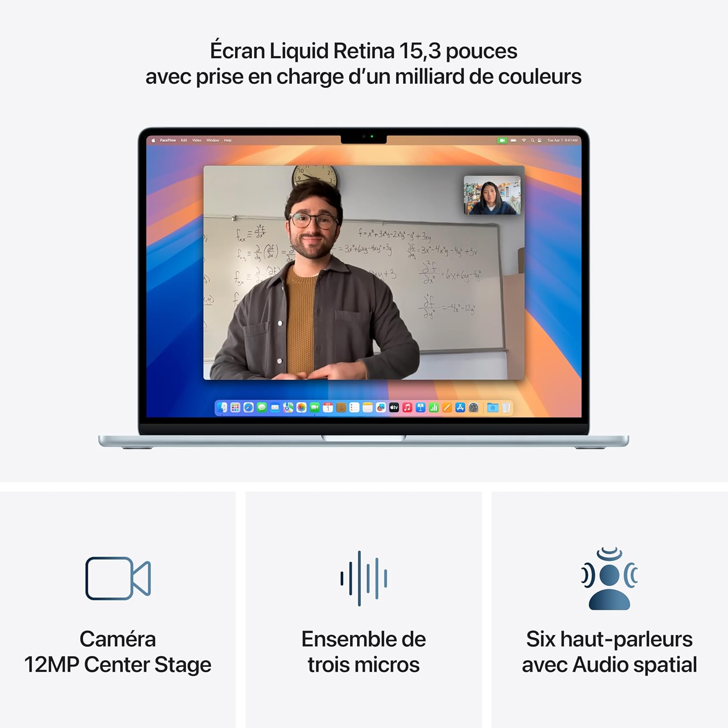 Apple MacBook Air 15 Pouces Ordinateur Portable avec Puce M4 : Conçu pour Apple Intelligence, Écran Liquid Retina de 15,3 Pouces, Mémoire unifiée de 16 Go, Stockage SSD de 256 Go, Touch ID ; Ciel 4 Apple MacBook Air 15 Pouces Ordinateur Portable avec Puce M4 : Conçu pour Apple Intelligence, Écran Liquid Retina de 15,3 Pouces, Mémoire unifiée de 16 Go, Stockage SSD de 256 Go, Touch ID ; Ciel – Image 3
