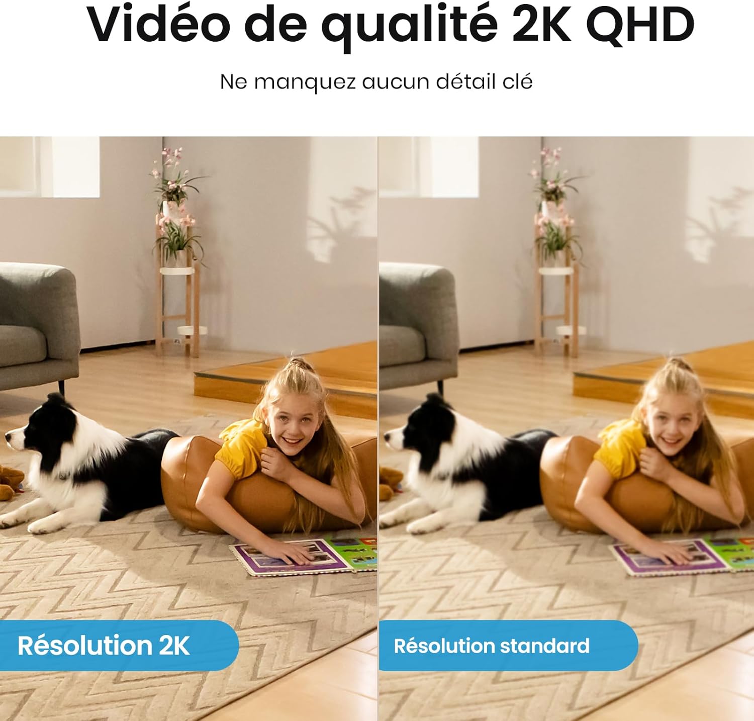 aosu 2K Caméra Surveillance WiFi Intérieure, Caméra Intérieure, Vision Nocturne HD 10m, 5G/2.4 GHz WiFi, Détection des Humains et Animaux par l'IA, Appel à Une Touche, pour Bébé/Animaux 3 aosu 2K Caméra Surveillance WiFi Intérieure, Caméra Intérieure, Vision Nocturne HD 10m, 5G/2.4 GHz WiFi, Détection des Humains et Animaux par l'IA, Appel à Une Touche, pour Bébé/Animaux – Image 2