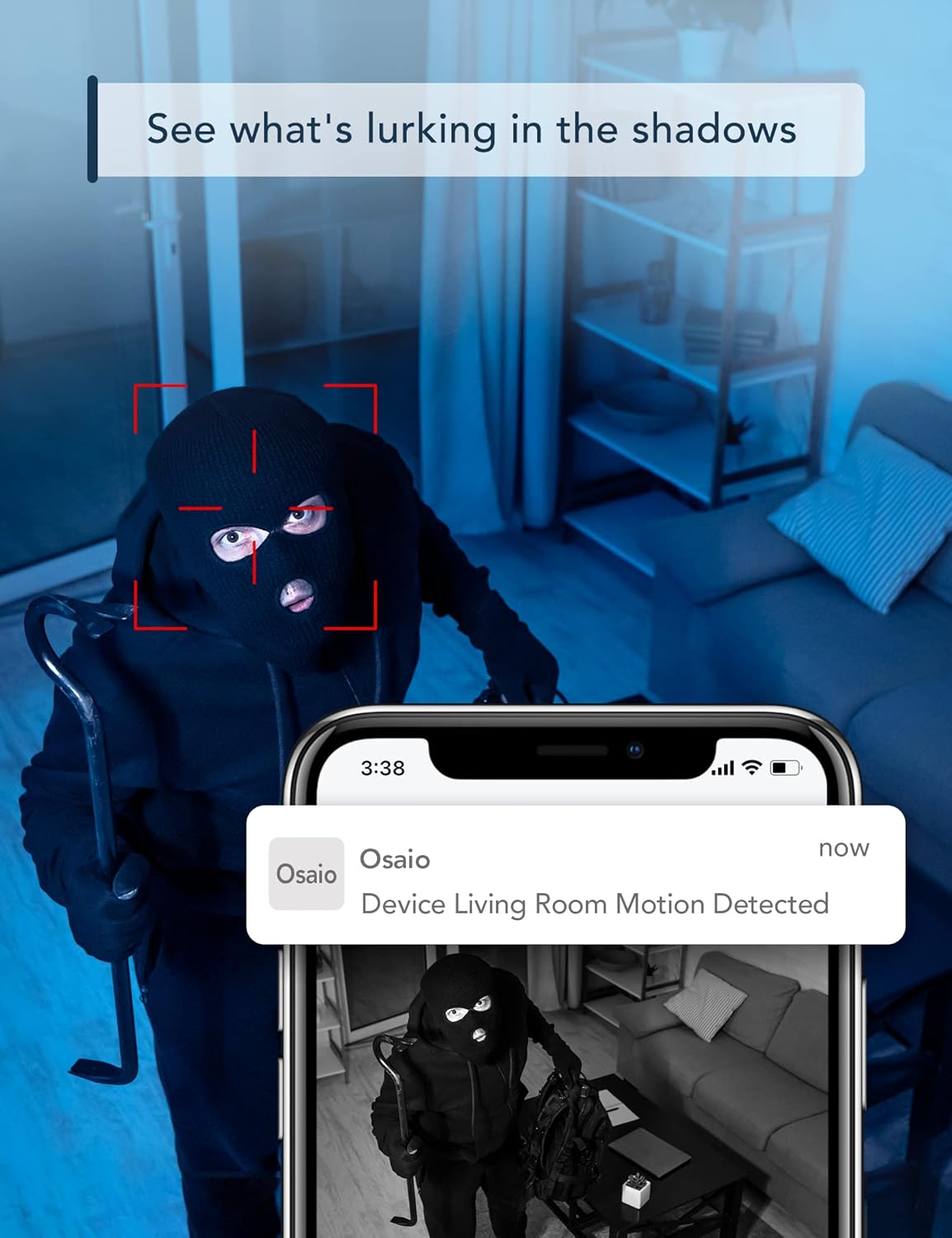 GNCC Camera Surveillance Interieur Maison WiFi 1080P Camera Surveillance WiFi Interieur avec Vision Nocturne Infrarouge, détection de Son et de Mouvement, Compatible avec Alexa, 2 Caméra, 2.4GHz 7 GNCC Camera Surveillance Interieur Maison WiFi 1080P Camera Surveillance WiFi Interieur avec Vision Nocturne Infrarouge, détection de Son et de Mouvement, Compatible avec Alexa, 2 Caméra, 2.4GHz – Image 6