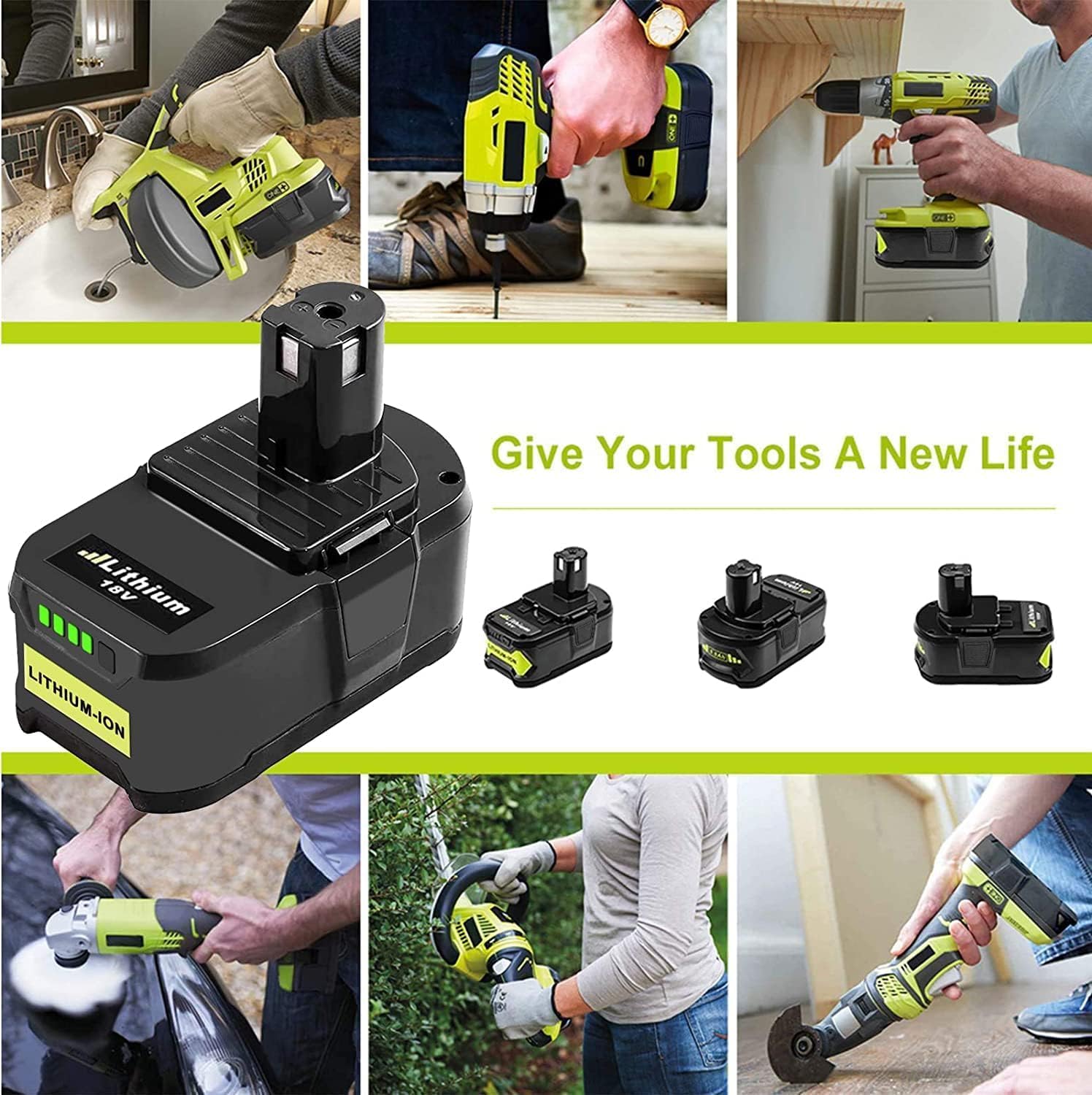 2X 18V 5,5Ah Batteries de Remplacement pour Ryobi One+ Chargeur Double Port 6 A DC18RD Compatible avec Ryobi P108 RB18L50 RB18L25 RB18L40 RB18L20 RB18L15 RB18L13 P102 P103 P104 P105 P106 P107 6 2X 18V 5,5Ah Batteries de Remplacement pour Ryobi One+ Chargeur Double Port 6 A DC18RD Compatible avec Ryobi P108 RB18L50 RB18L25 RB18L40 RB18L20 RB18L15 RB18L13 P102 P103 P104 P105 P106 P107 – Image 5