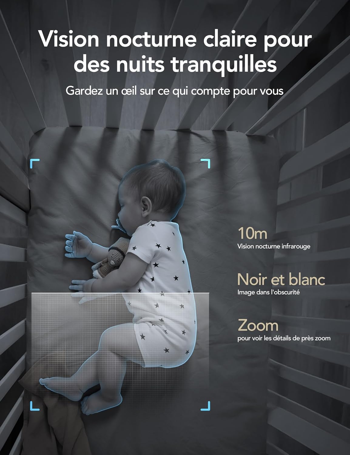 GNCC 4 Pack Camera Surveillance WiFi Interieur, 1080P Caméra Intérieur pour Bebe/Animaux, Vision Nocturne, AI Détection, Audio Bidirectionnel, Compatible Alexa, Abonnement Cloud/SD Local, 2,4GHz WiFi 4 GNCC 4 Pack Camera Surveillance WiFi Interieur, 1080P Caméra Intérieur pour Bebe/Animaux, Vision Nocturne, AI Détection, Audio Bidirectionnel, Compatible Alexa, Abonnement Cloud/SD Local, 2,4GHz WiFi – Image 3