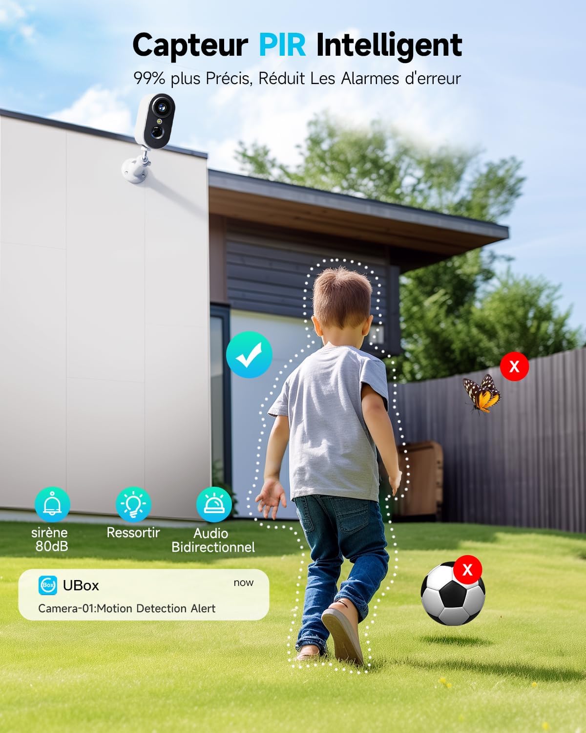 2K Caméra Surveillance WiFi Exterieure sans Fil Batterie - Camera Surveillance WiFi avec Panneau Solaire, Vision Nocturne Couleur, Extérieure/Intérieure, PIR Détection Mouvement, IP66, 2,4 GHz 6 2K Caméra Surveillance WiFi Exterieure sans Fil Batterie - Camera Surveillance WiFi avec Panneau Solaire, Vision Nocturne Couleur, Extérieure/Intérieure, PIR Détection Mouvement, IP66, 2,4 GHz – Image 5