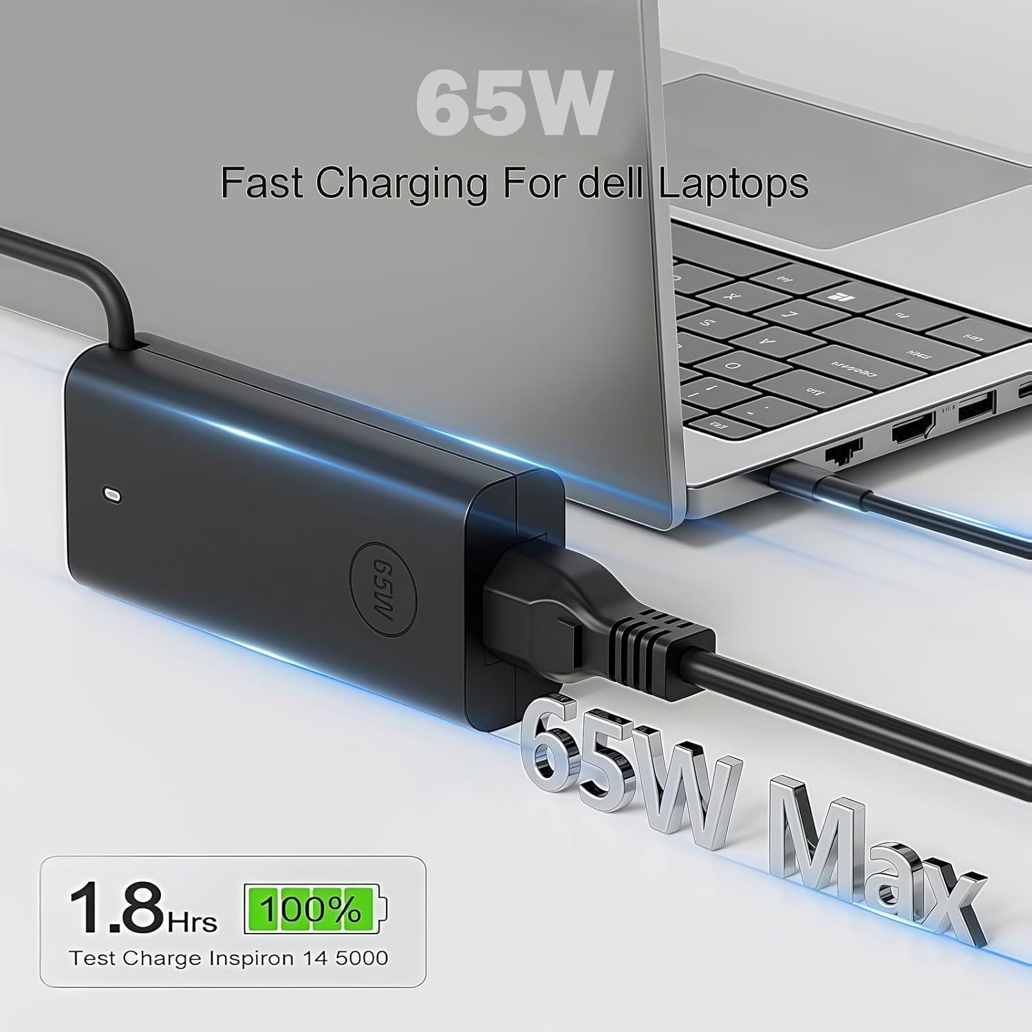 Remplacement Dell 65W USB-C Chargeur Ordinateur Portable, Applicable à Dell Latitude 5540 5420 7400 5440 7440 3540 5520 7420 5430 7390 7320 5530 7430 3440 7340 5320 7410 7330 7530 XPS 13 3 Remplacement Dell 65W USB-C Chargeur Ordinateur Portable, Applicable à Dell Latitude 5540 5420 7400 5440 7440 3540 5520 7420 5430 7390 7320 5530 7430 3440 7340 5320 7410 7330 7530 XPS 13 – Image 2