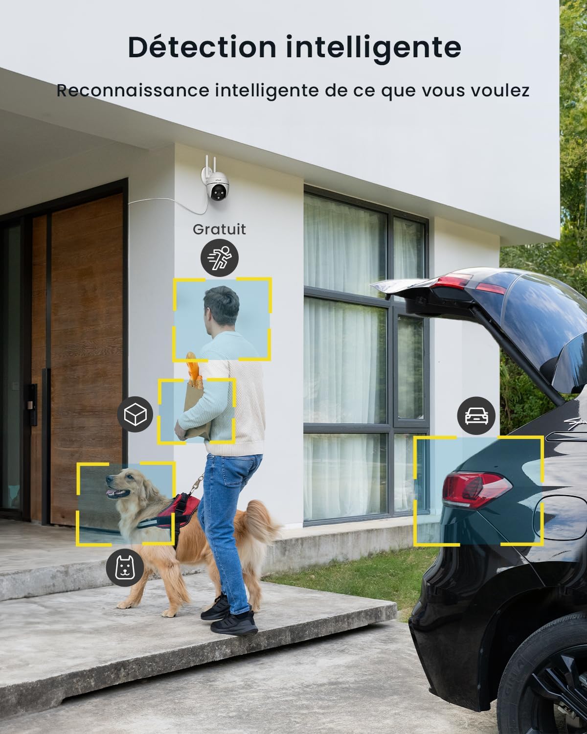 ieGeek 2K Camera Surveillance WiFi Exterieure 5Ghz /2.4G - 360° PTZ Camera Exterieur WiFi, Suivi de Mouvement, AI Détection, Audio Bidirectionnel, Vision Nocturne Couleur ZS-GQ2 (2 Pièces) 7 ieGeek 2K Camera Surveillance WiFi Exterieure 5Ghz /2.4G - 360° PTZ Camera Exterieur WiFi, Suivi de Mouvement, AI Détection, Audio Bidirectionnel, Vision Nocturne Couleur ZS-GQ2 (2 Pièces) – Image 6