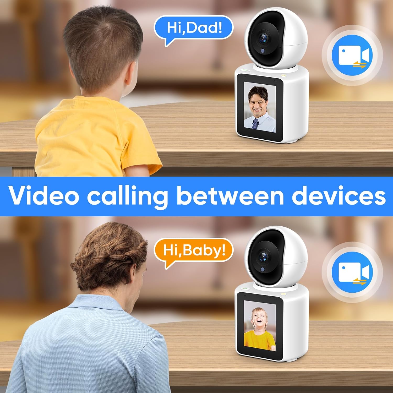 Caméra Surveillance WiFi Intérieure 360°, 2K Caméra avec Bidirectionnelle Vidéo/Audio, Application Mobile, Vision Nocturne, Appel en Un clic, Détection de Mouvement pour Enfant/Animal de Compagnie 6 Caméra Surveillance WiFi Intérieure 360°, 2K Caméra avec Bidirectionnelle Vidéo/Audio, Application Mobile, Vision Nocturne, Appel en Un clic, Détection de Mouvement pour Enfant/Animal de Compagnie – Image 5
