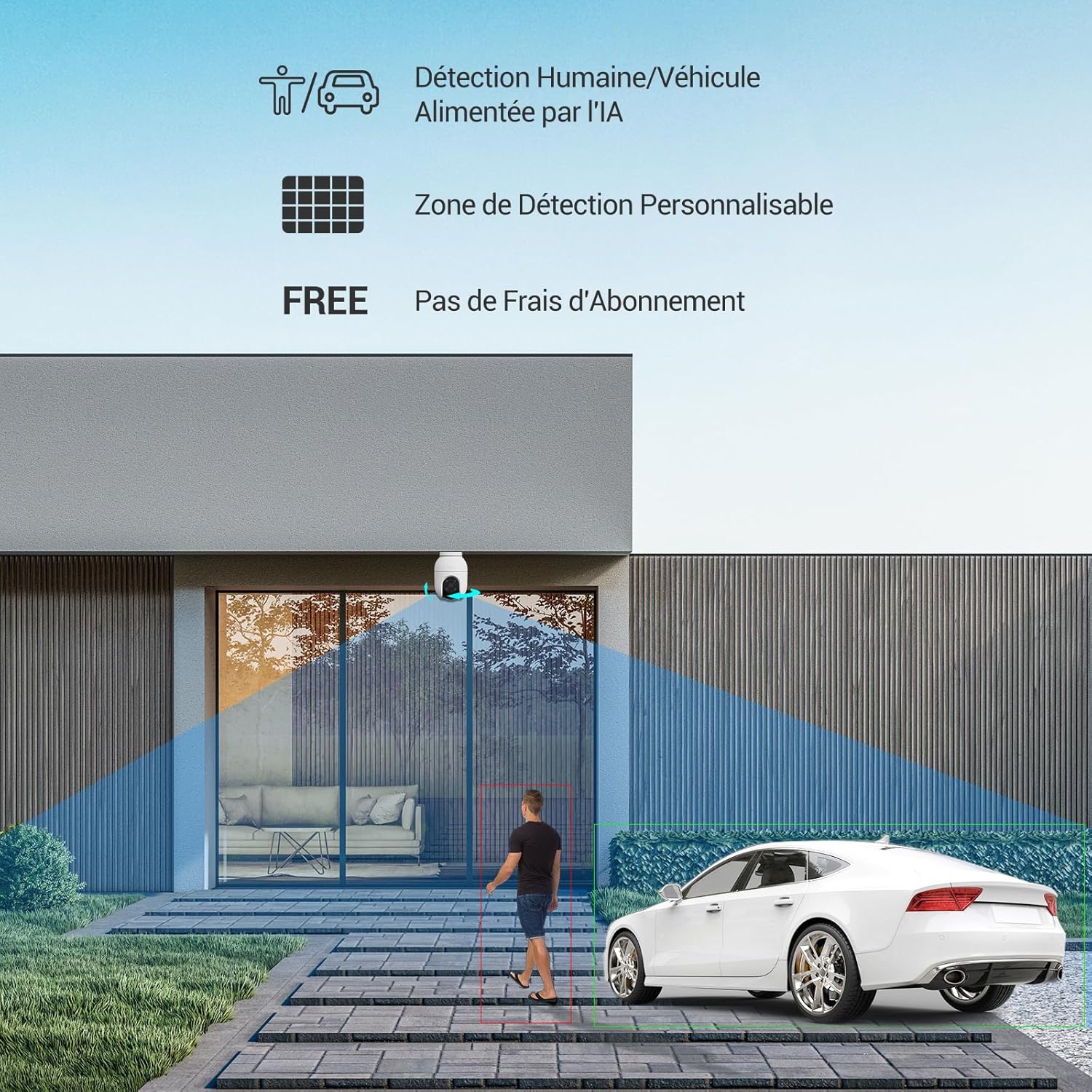 EZVIZ C8c 5MP Caméra Surveillance WiFi Extérieure à 360° avec Suivi Auto-Zoom, Détection de Forme Humaine/Véhicule, Vision Nocturne en Couleur, Audio Bidirectionnel, IP65 Etanche, Défense Active 5 EZVIZ C8c 5MP Caméra Surveillance WiFi Extérieure à 360° avec Suivi Auto-Zoom, Détection de Forme Humaine/Véhicule, Vision Nocturne en Couleur, Audio Bidirectionnel, IP65 Etanche, Défense Active – Image 4