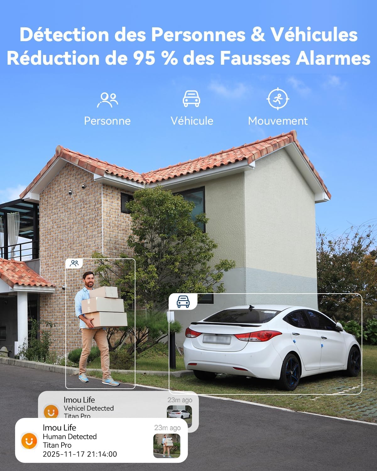 Imou 6MP Caméra PoE Extérieure avec WiFi 2.4G/5GHz, Caméra de Surveillance Extérieur avec Vision Nocturne Couleur de Jour, Détection Personne/Véhicule, Suivi Intelligent, Audio Bidirectionnel, Etanche 7 Imou 6MP Caméra PoE Extérieure avec WiFi 2.4G/5GHz, Caméra de Surveillance Extérieur avec Vision Nocturne Couleur de Jour, Détection Personne/Véhicule, Suivi Intelligent, Audio Bidirectionnel, Etanche – Image 6