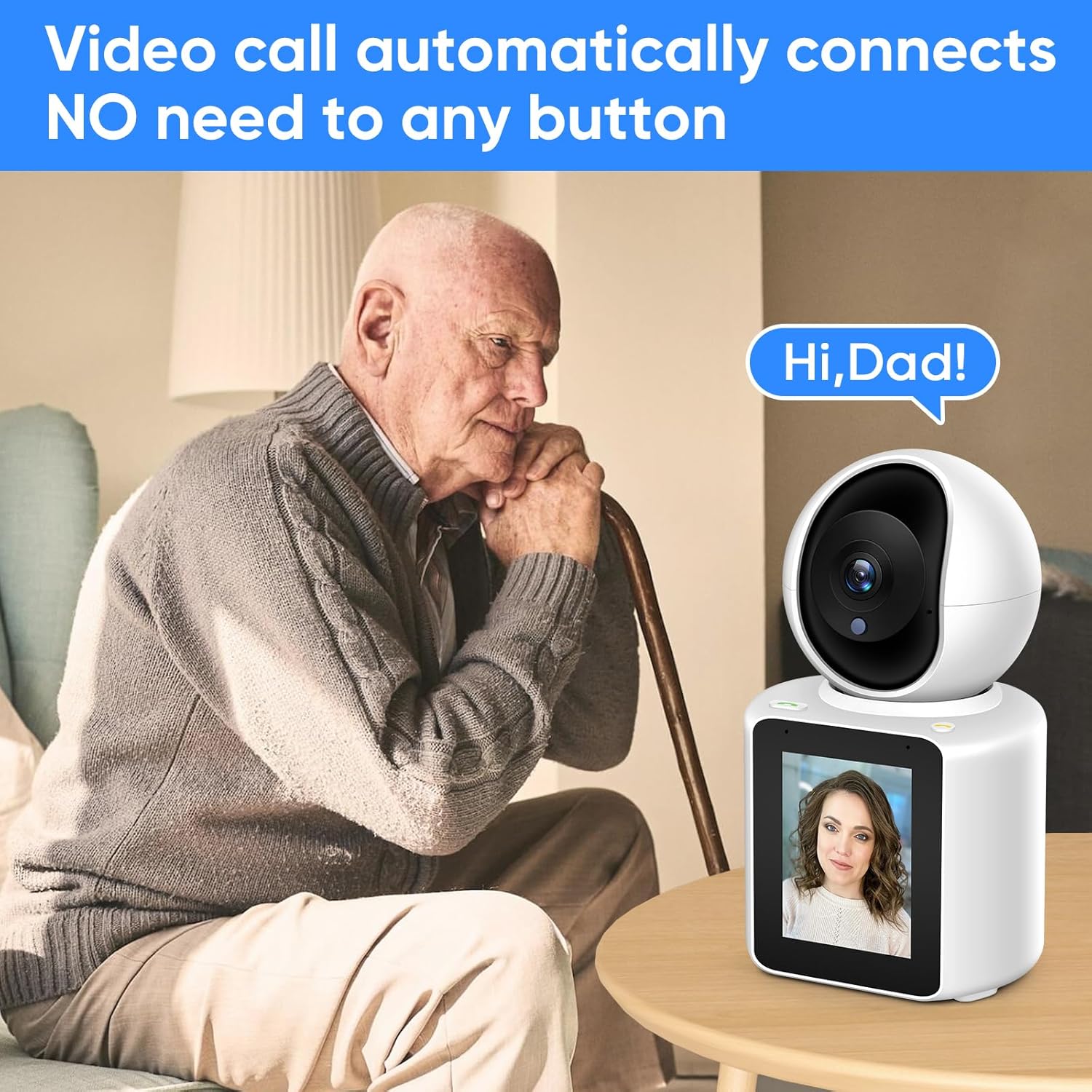 Caméra Surveillance WiFi Intérieure 360°, 2K Caméra avec Bidirectionnelle Vidéo/Audio, Application Mobile, Vision Nocturne, Appel en Un clic, Détection de Mouvement pour Enfant/Animal de Compagnie 8 Caméra Surveillance WiFi Intérieure 360°, 2K Caméra avec Bidirectionnelle Vidéo/Audio, Application Mobile, Vision Nocturne, Appel en Un clic, Détection de Mouvement pour Enfant/Animal de Compagnie – Image 7
