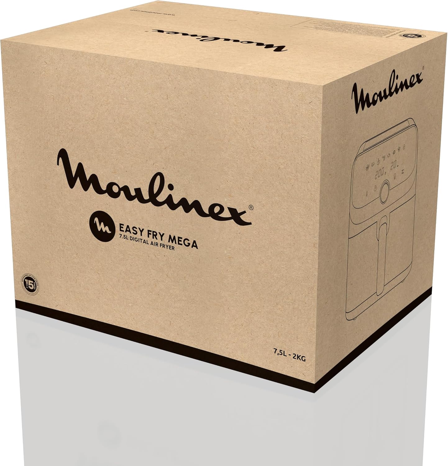 Moulinex Easy Fry Mega, air fryer compact, Mono tiroir 7.5 L, Jusqu’à 8 personnes, 8 programmes, noir EZ8558F0 9 Moulinex Easy Fry Mega, air fryer compact, Mono tiroir 7.5 L, Jusqu’à 8 personnes, 8 programmes, noir EZ8558F0 – Image 8