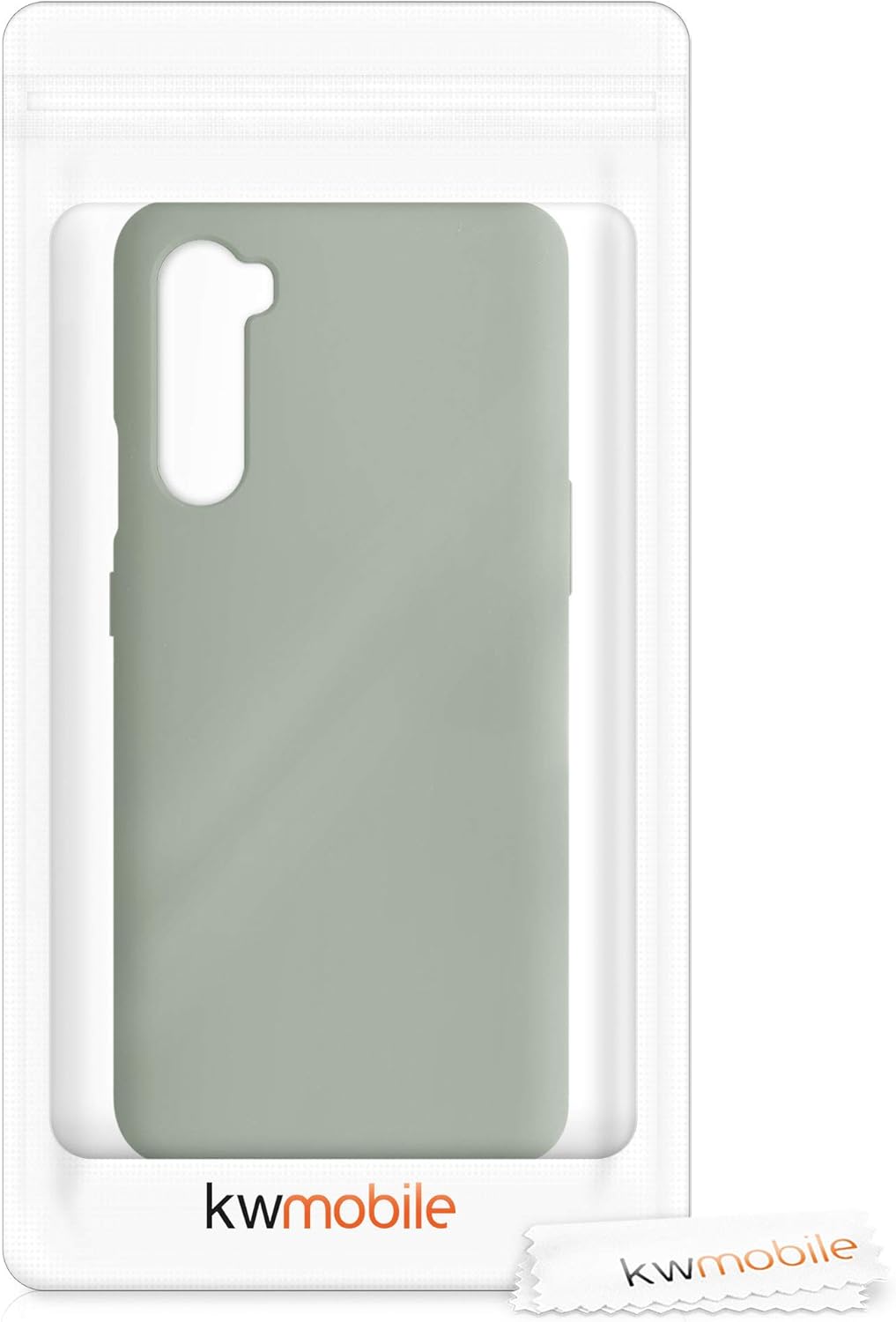 kwmobile Housse Compatible avec OnePlus Nord Coque - Housse de téléphone Protection Souple en TPU Silicone - Vert Gris 8 kwmobile Housse Compatible avec OnePlus Nord Coque - Housse de téléphone Protection Souple en TPU Silicone - Vert Gris – Image 7