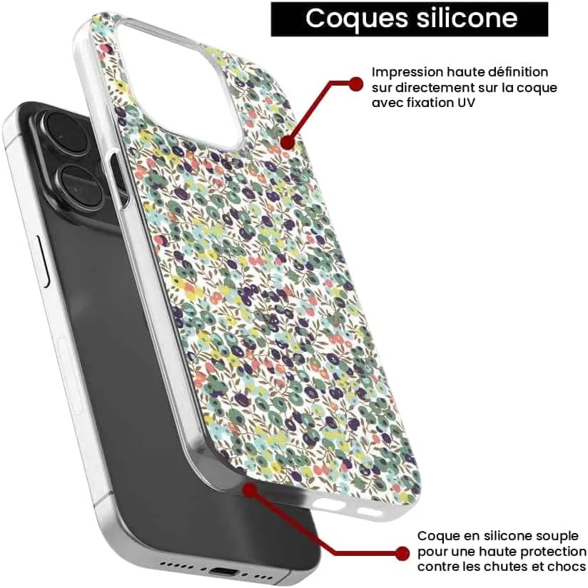 1001coques Coque de Téléphone Compatible pour OnePlus 9 Pro 5G, Design Liberty Wiltshire Vert, Imprimée en France, Étui Souple en Silicone, Housse de Protection. 5 1001coques Coque de Téléphone Compatible pour OnePlus 9 Pro 5G, Design Liberty Wiltshire Vert, Imprimée en France, Étui Souple en Silicone, Housse de Protection. – Image 4