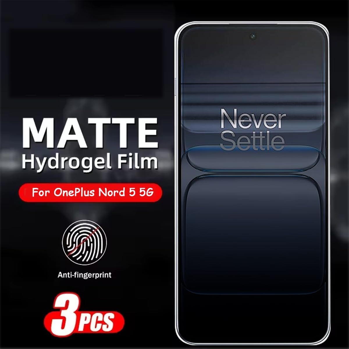 Mat Film Hydrogel pour OnePlus Nord 5-5G 6.83 pouces, 3 pcs TPU Film de Protection d'écran Antireflets Mat,TPU Film Protection écran Matte,Anti-Traces 3 Mat Film Hydrogel pour OnePlus Nord 5-5G 6.83 pouces, 3 pcs TPU Film de Protection d'écran Antireflets Mat,TPU Film Protection écran Matte,Anti-Traces – Image 2