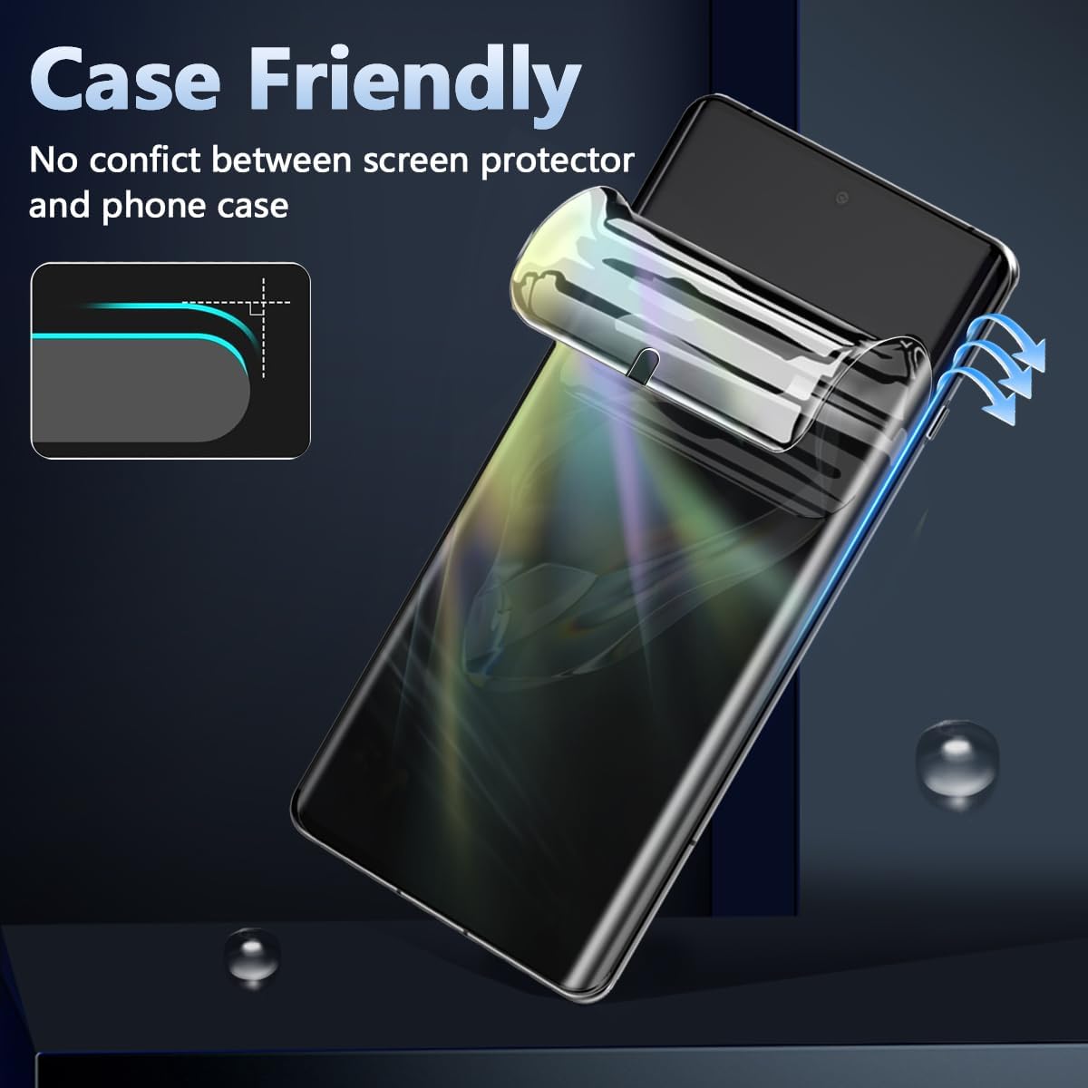 1+2 Pièces Protection Écran pour OnePlus 12 Non Verre Trempé, TPU Film protege écran de Confidentialité et Caméra Protecteur, Anti-Espion, Anti-Rayures, Anti-Empreintes, Facile Installer 6 1+2 Pièces Protection Écran pour OnePlus 12 Non Verre Trempé, TPU Film protege écran de Confidentialité et Caméra Protecteur, Anti-Espion, Anti-Rayures, Anti-Empreintes, Facile Installer – Image 5