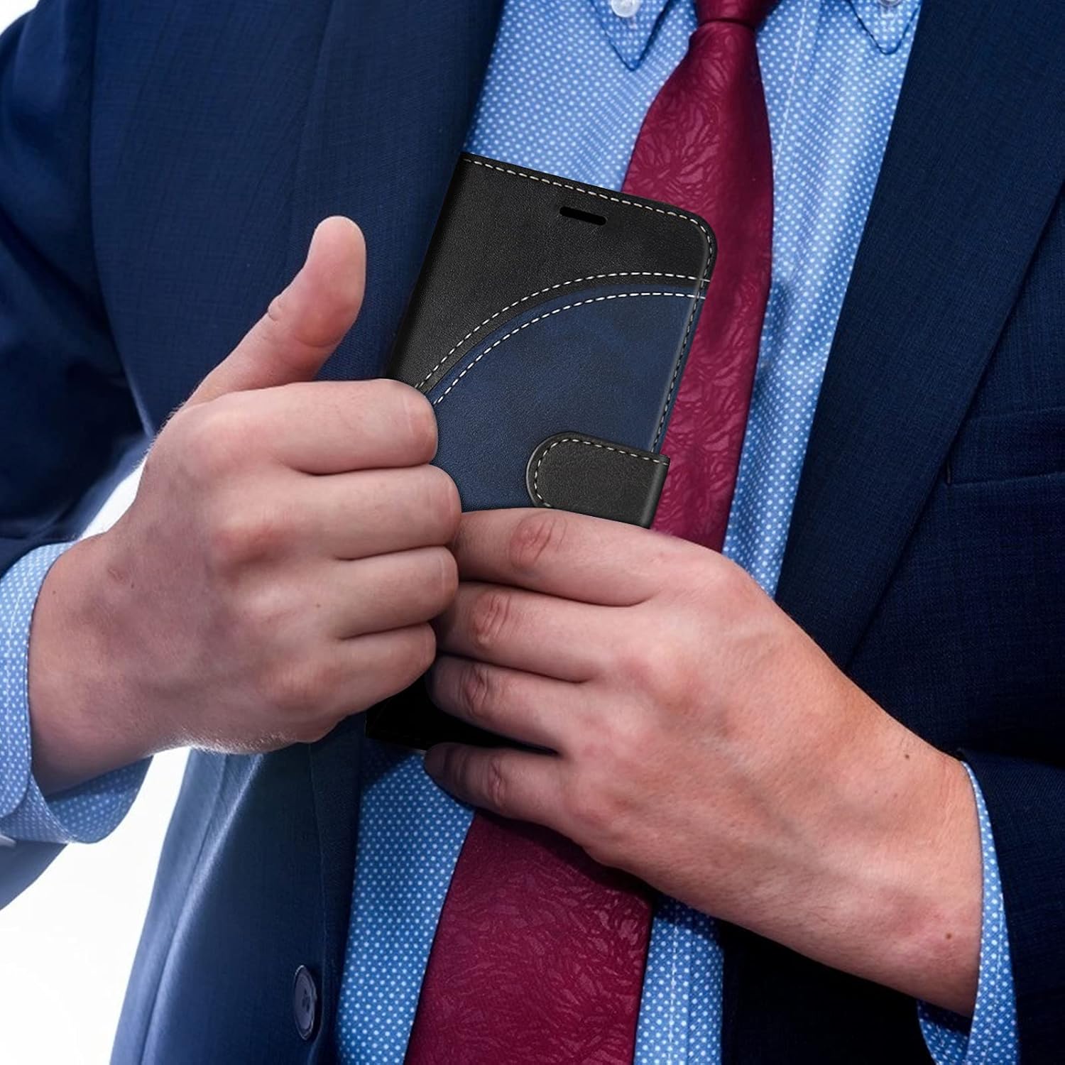 Coque pour OnePlus 10T 5G, Portefeuille Etui en Cuir PU, Magnétique Protection Housse Coque pour OnePlus 10T 5G, Noir 8 Coque pour OnePlus 10T 5G, Portefeuille Etui en Cuir PU, Magnétique Protection Housse Coque pour OnePlus 10T 5G, Noir – Image 7