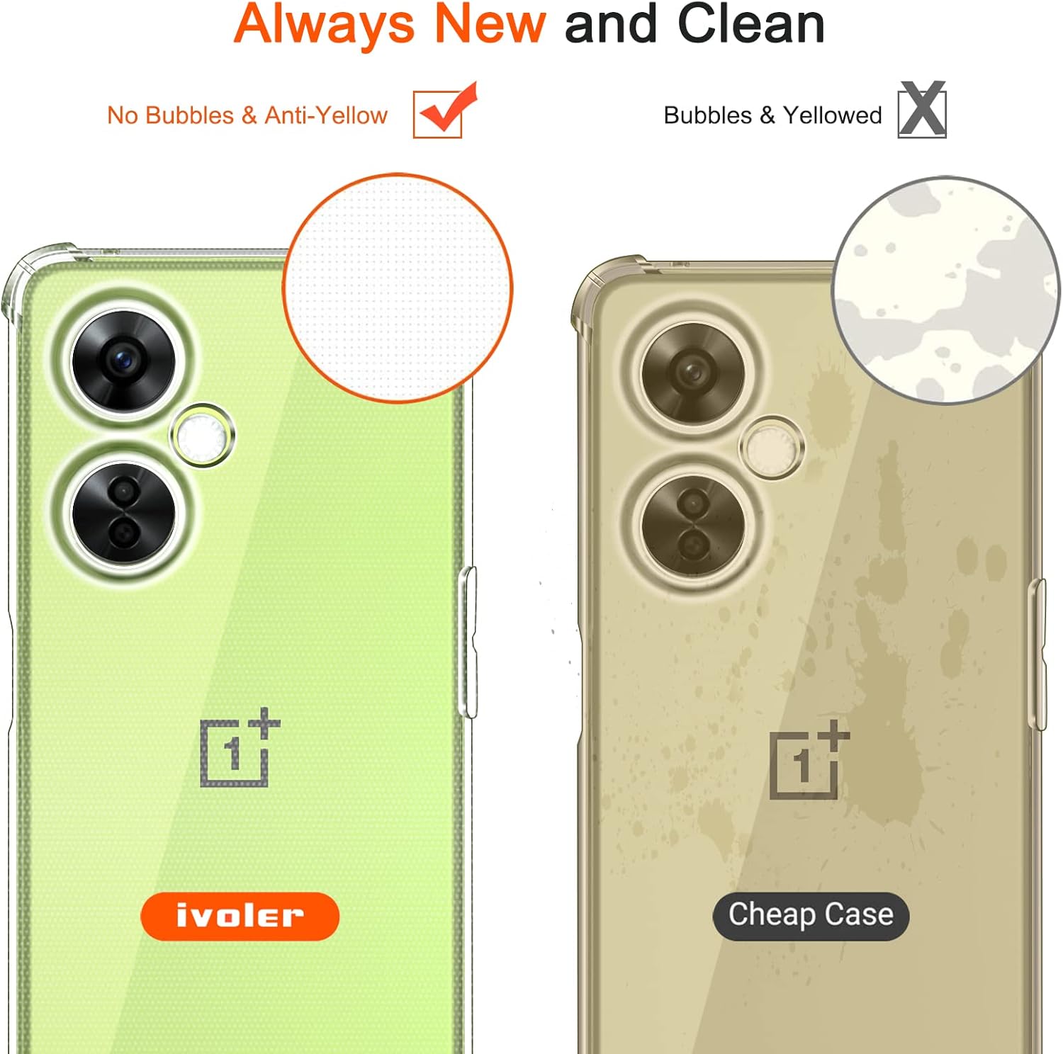 ivoler 3 en 1 Coque pour OnePlus Nord CE 3 Lite 5G avec 2 Pièces Verre Trempé, Ultra Transparent Étui de Protection en Silicone Antichoc, Souple TPU Anti-Rayures Bumper Housse 8 ivoler 3 en 1 Coque pour OnePlus Nord CE 3 Lite 5G avec 2 Pièces Verre Trempé, Ultra Transparent Étui de Protection en Silicone Antichoc, Souple TPU Anti-Rayures Bumper Housse – Image 7