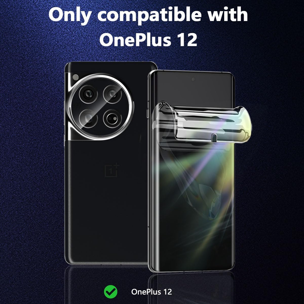 1+2 Pièces Protection Écran pour OnePlus 12 Non Verre Trempé, TPU Film protege écran de Confidentialité et Caméra Protecteur, Anti-Espion, Anti-Rayures, Anti-Empreintes, Facile Installer 3 1+2 Pièces Protection Écran pour OnePlus 12 Non Verre Trempé, TPU Film protege écran de Confidentialité et Caméra Protecteur, Anti-Espion, Anti-Rayures, Anti-Empreintes, Facile Installer – Image 2